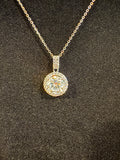 Pendant Necklace - Solid Silver Moissanite S925
