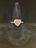 Heart Moissanite Halo Ring