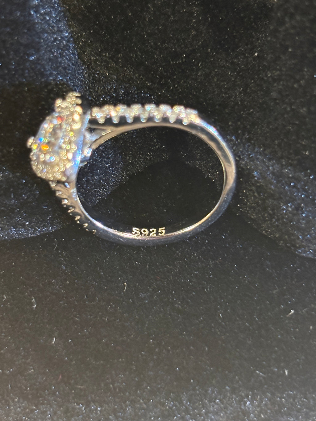 Heart Moissanite Halo Ring