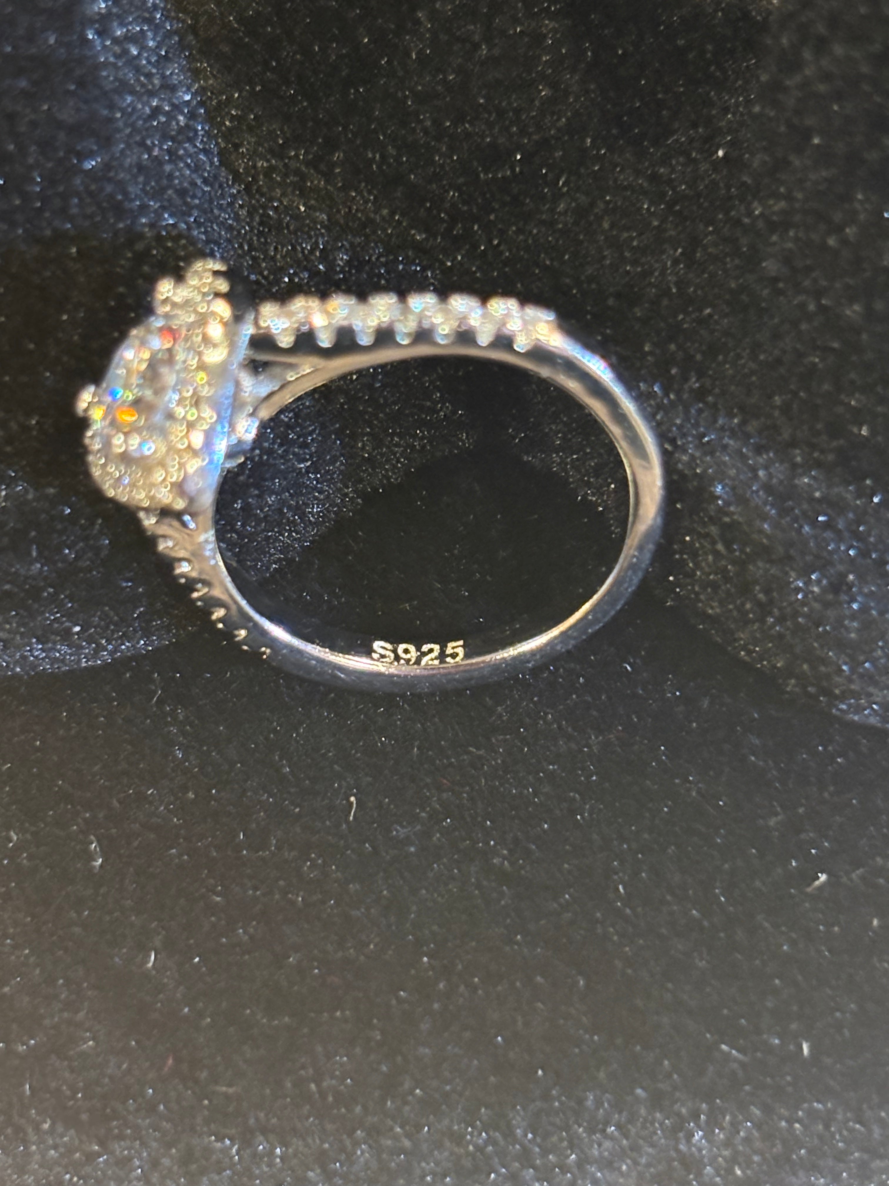 Heart Moissanite Halo Ring