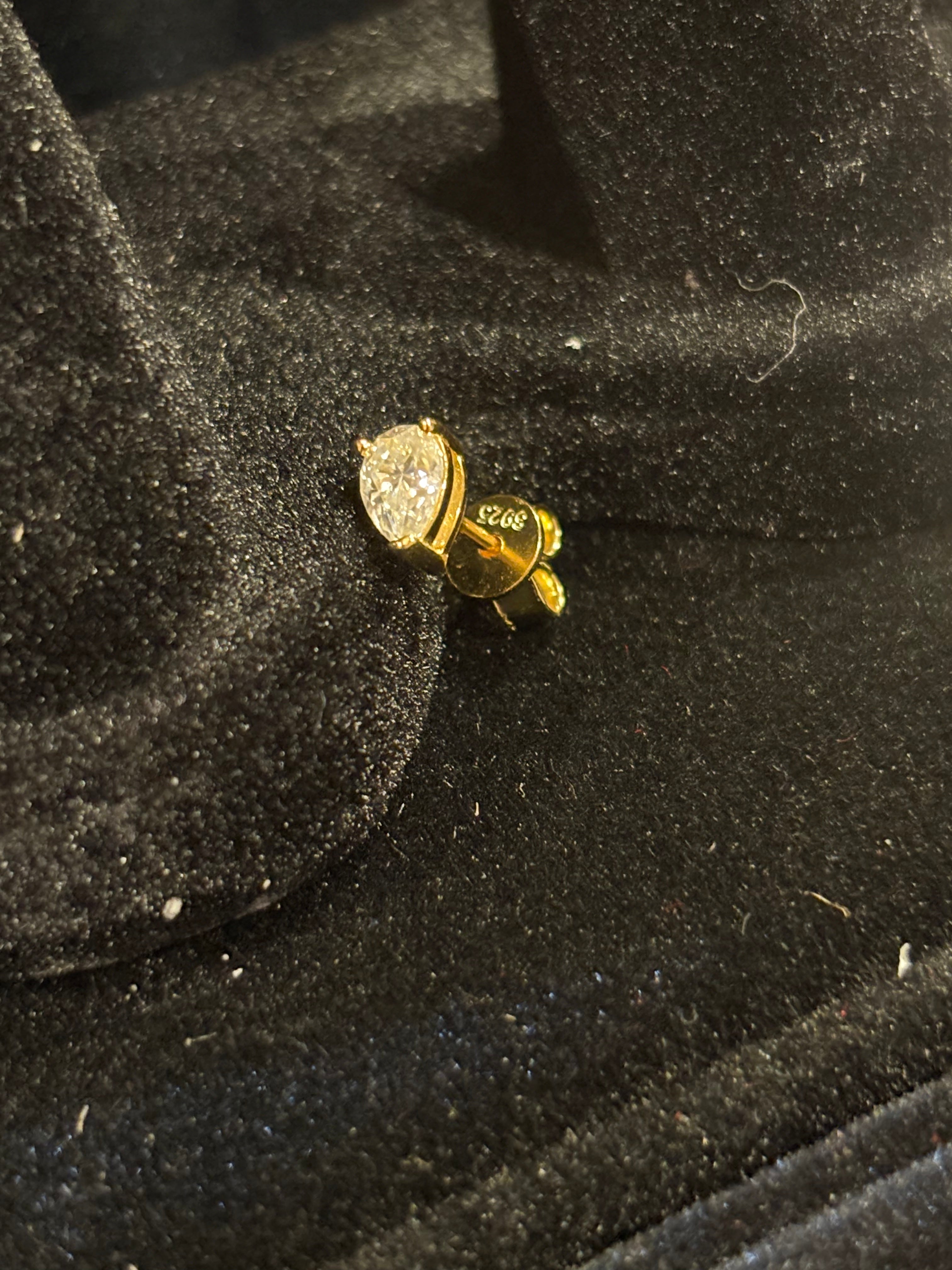 Pear-Cut Moissanite Stud Earrings