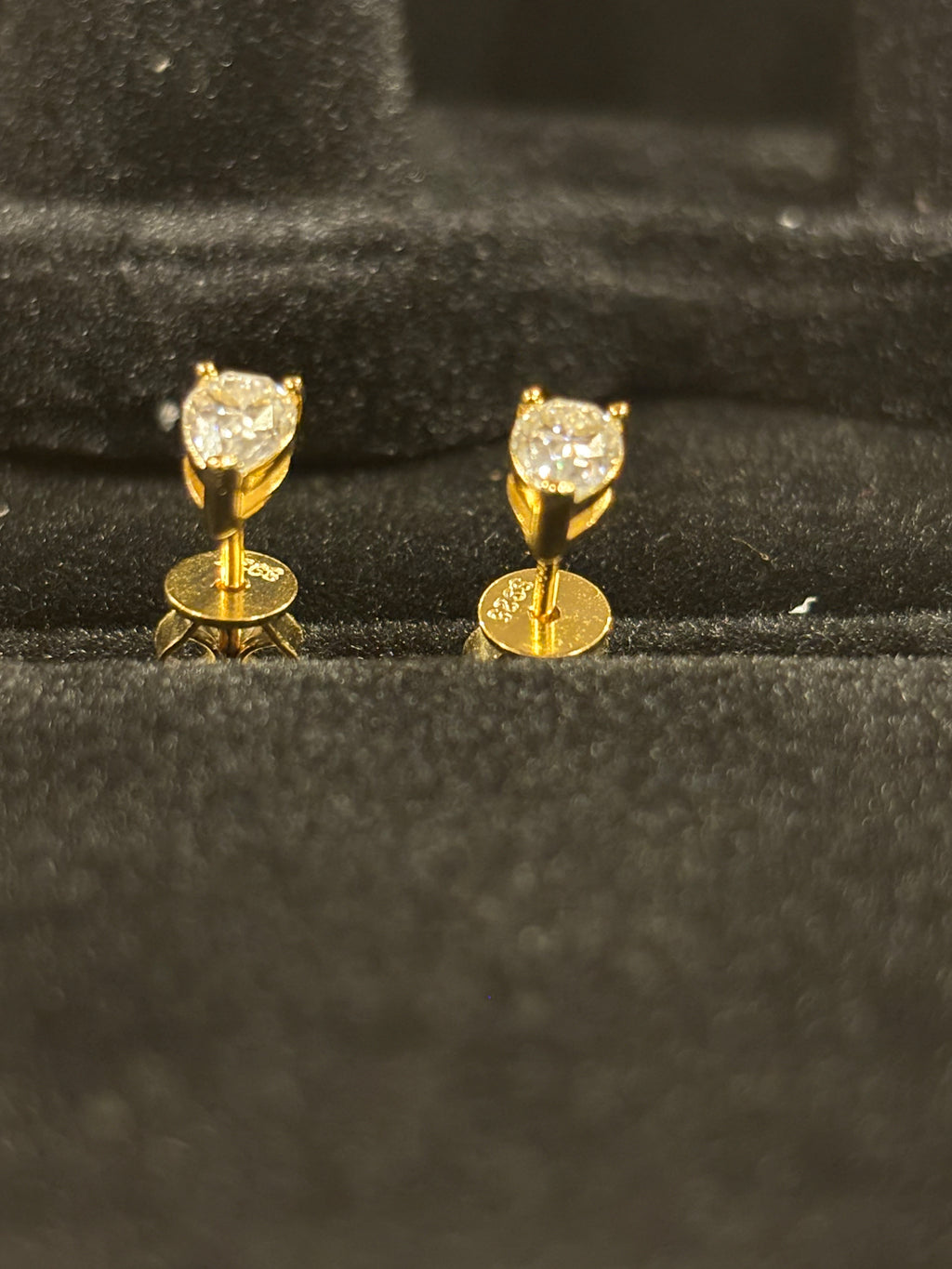 Pear-Cut Moissanite Stud Earrings
