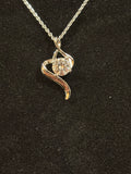 Round Moissanite Swirl Pendant Necklace