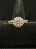 Classic Halo Moissanite Ring – 1.0 CT, Size 9