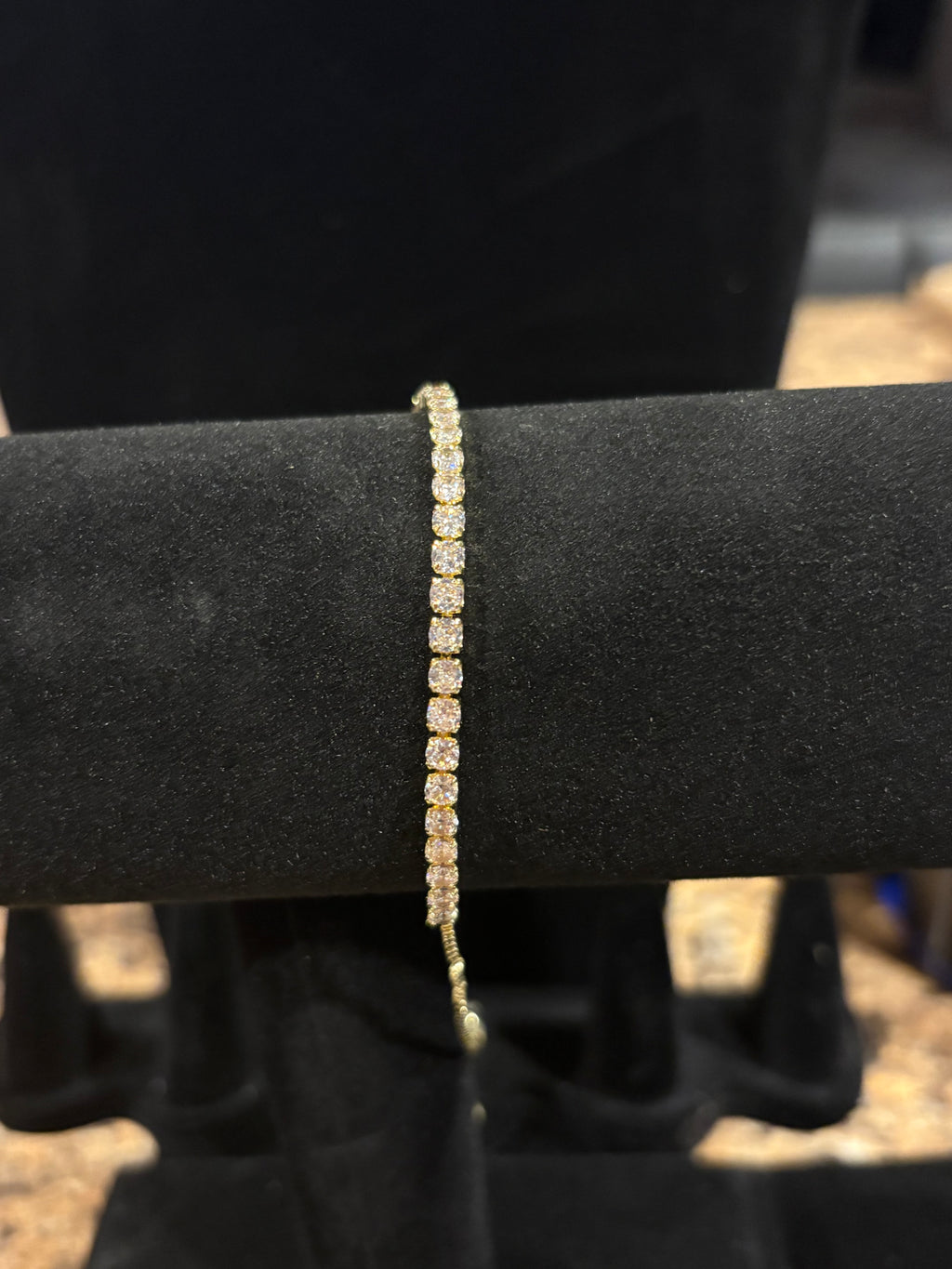 Gold-Plated Adjustable Tennis Bracelet