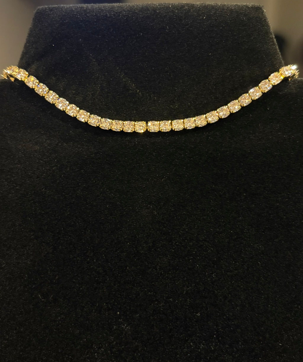Gold-Plated Adjustable Tennis Bracelet