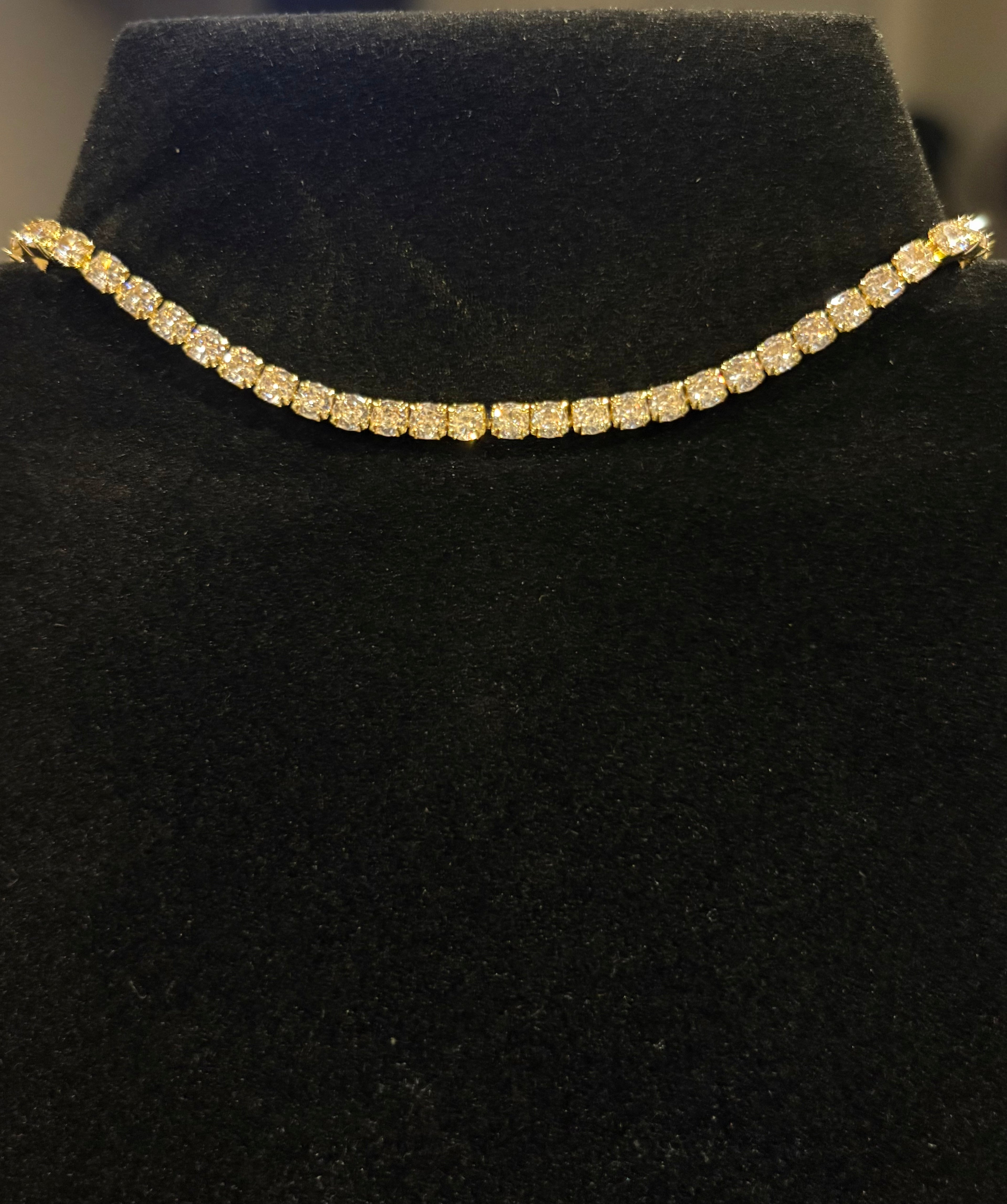 Gold-Plated Adjustable Tennis Bracelet