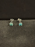 Blue-Green Stud Earrings