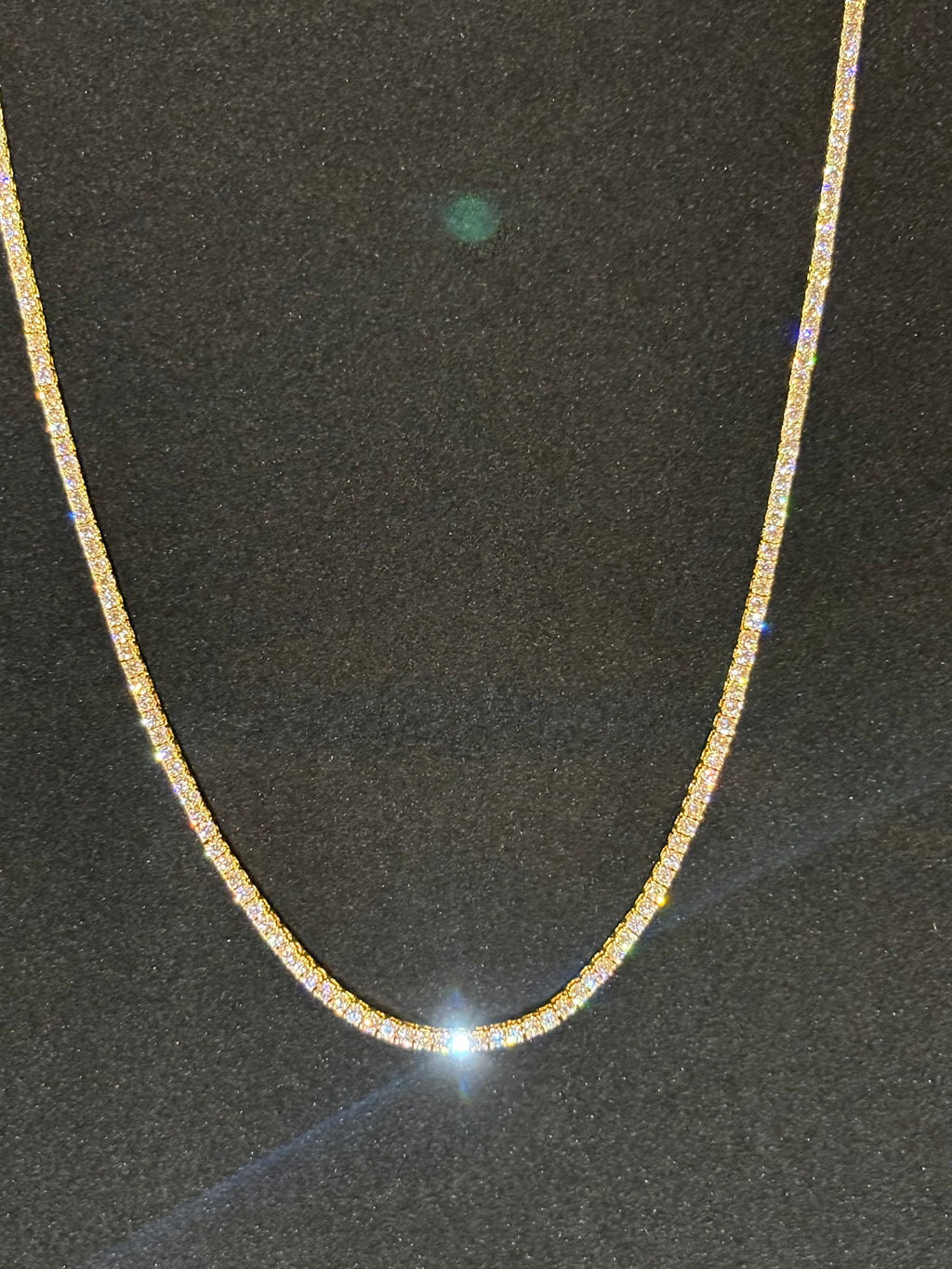 Gold-Plated Tennis Necklace
