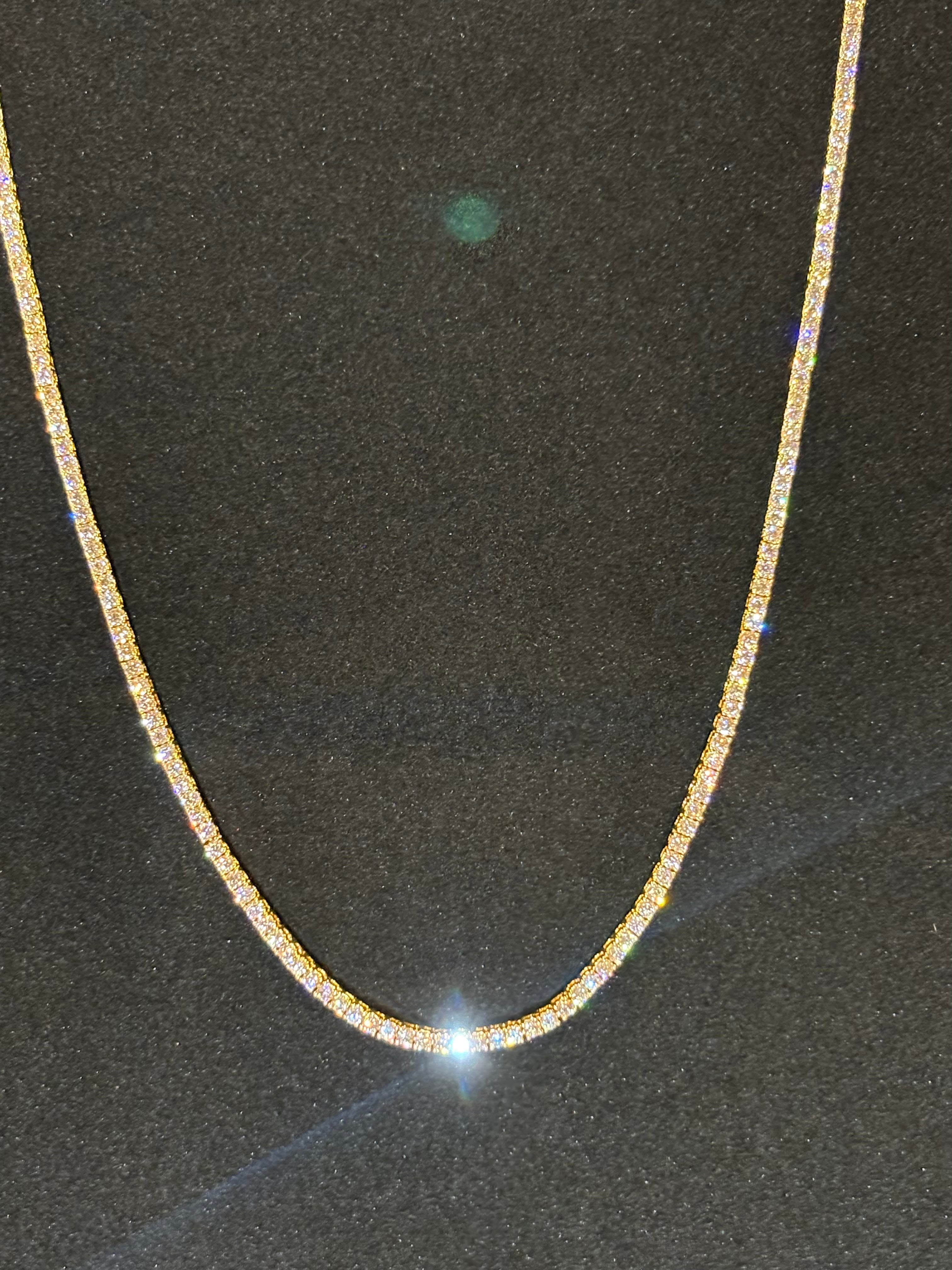 Gold-Plated Tennis Necklace