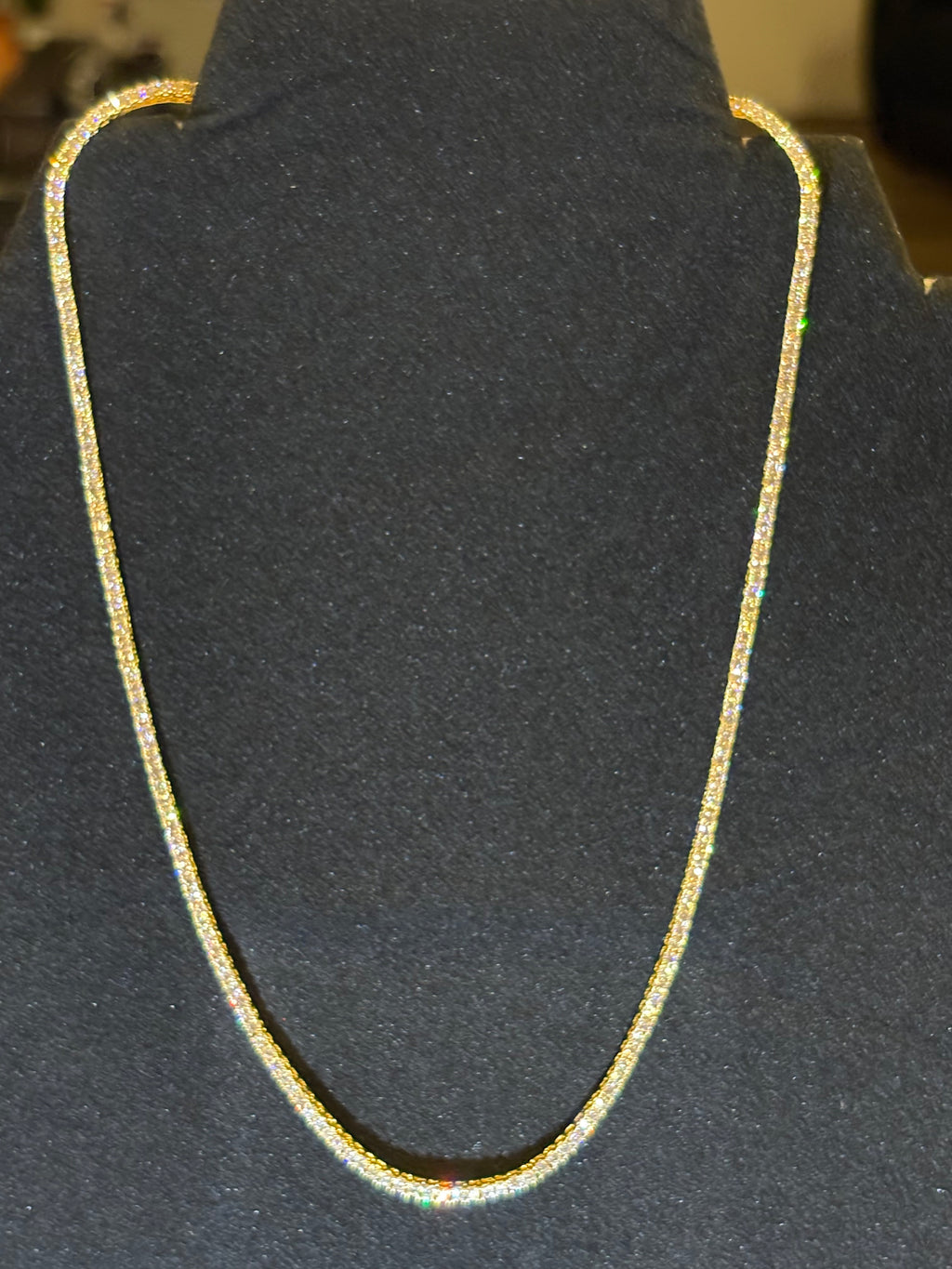 Gold-Plated Tennis Necklace