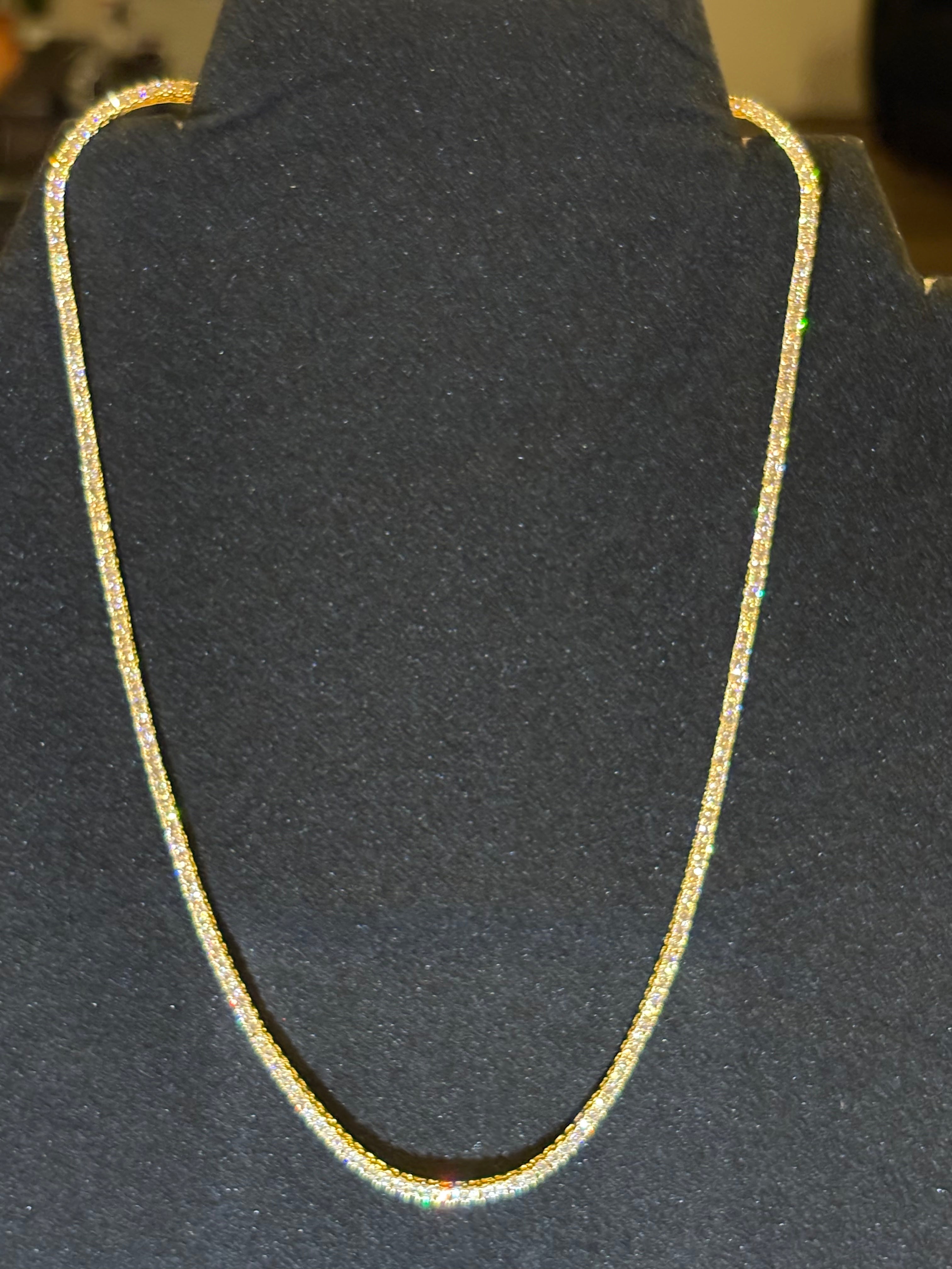 Gold-Plated Tennis Necklace