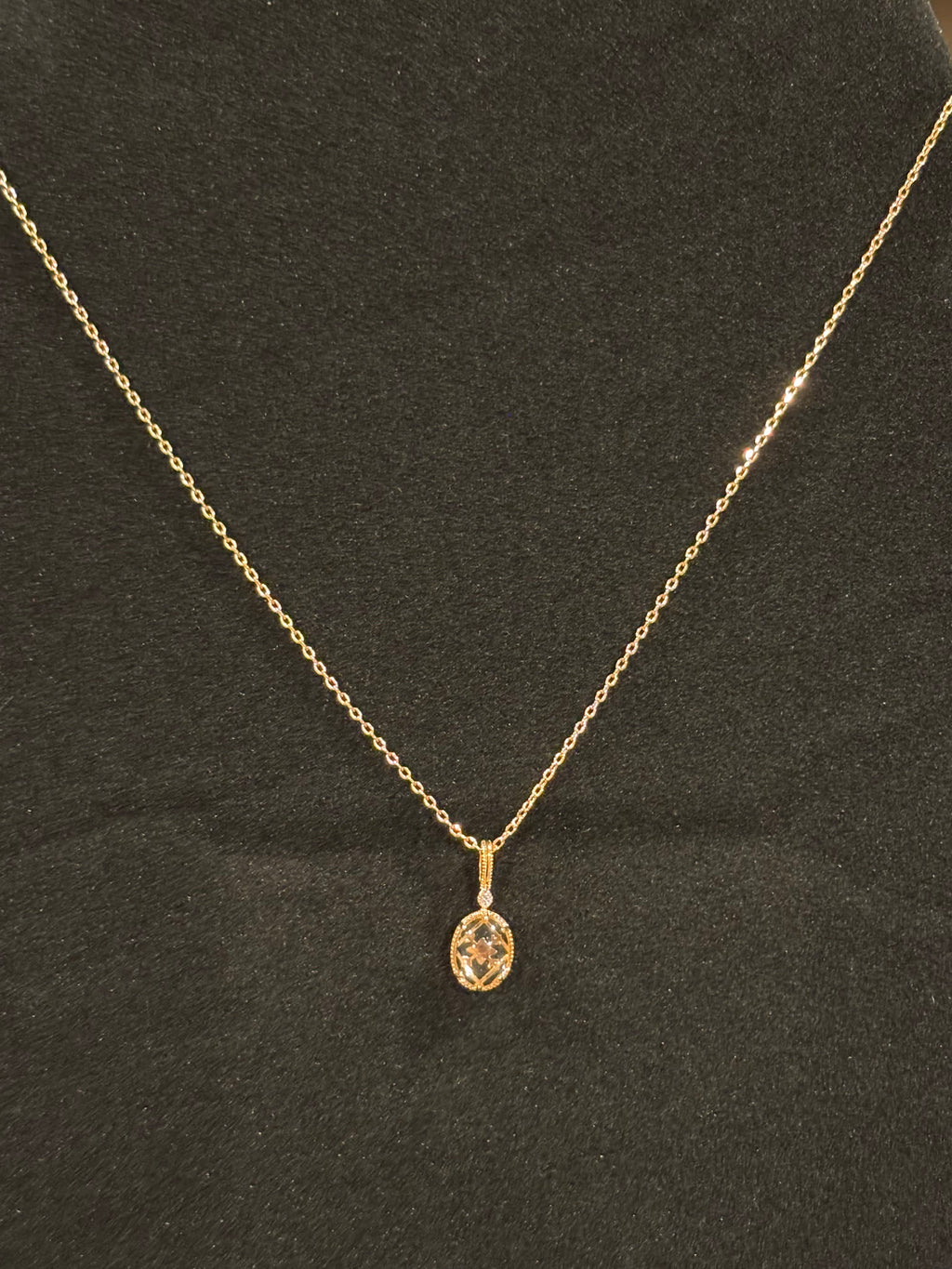 Oval Pendant Necklace