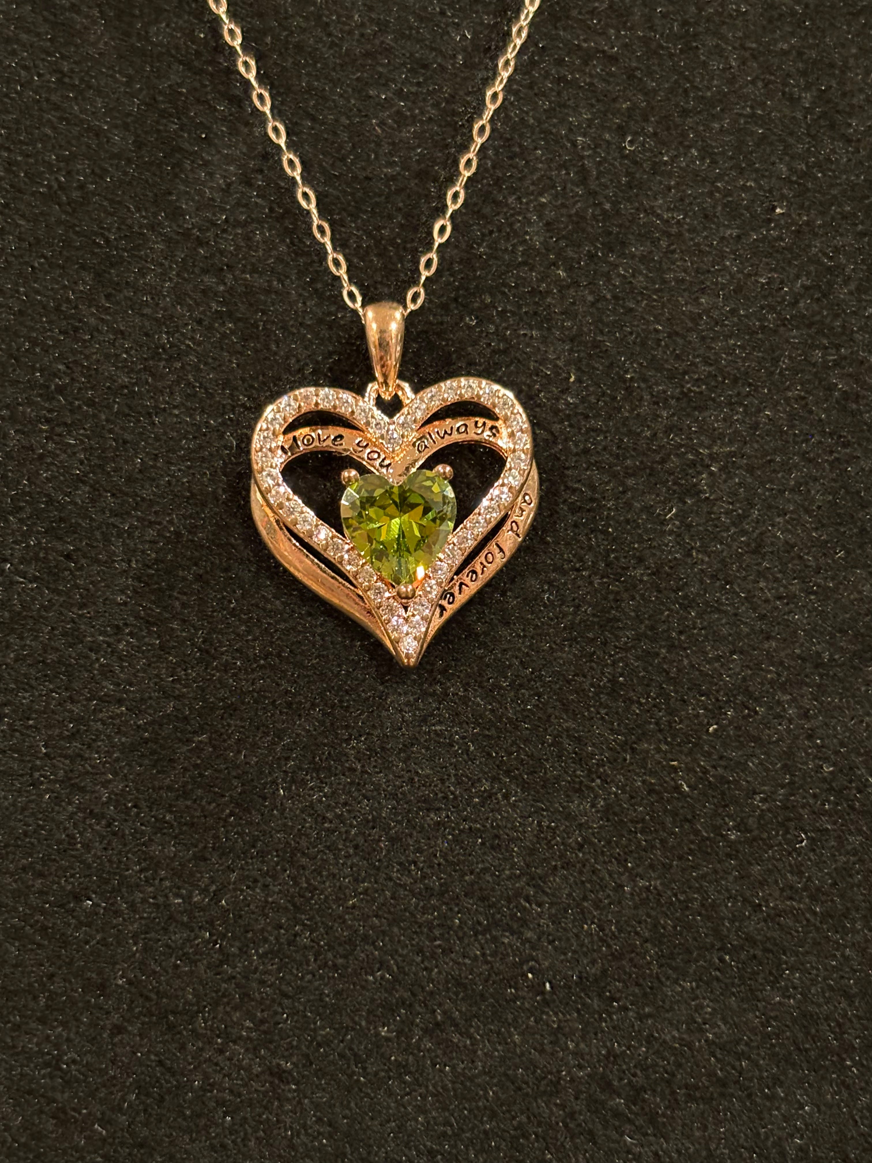 Heart-Shaped Pendant Necklace – S925 Rose Gold Plated