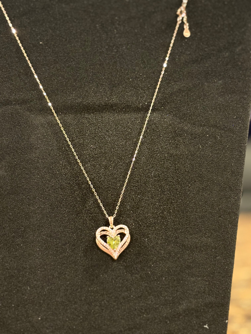 Heart-Shaped Pendant Necklace – S925 Rose Gold Plated