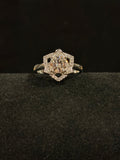 Geometric Floral Moissanite Ring – 1.0ct