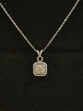 Square Halo Moissanite Necklace – 1.0ct