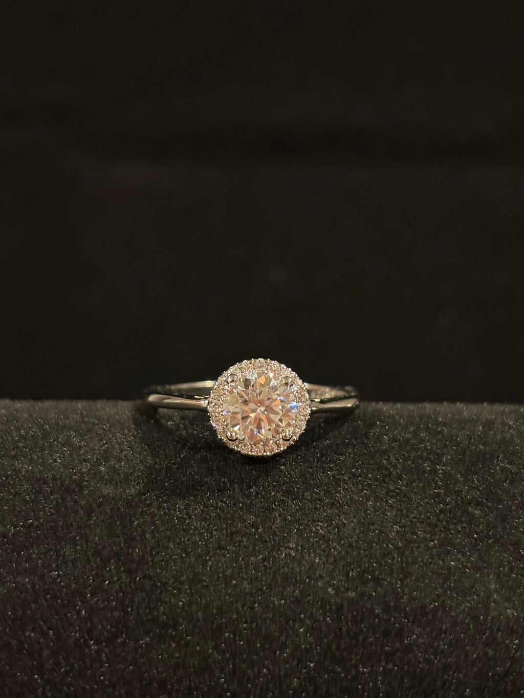 Elegant Halo Moissanite Ring