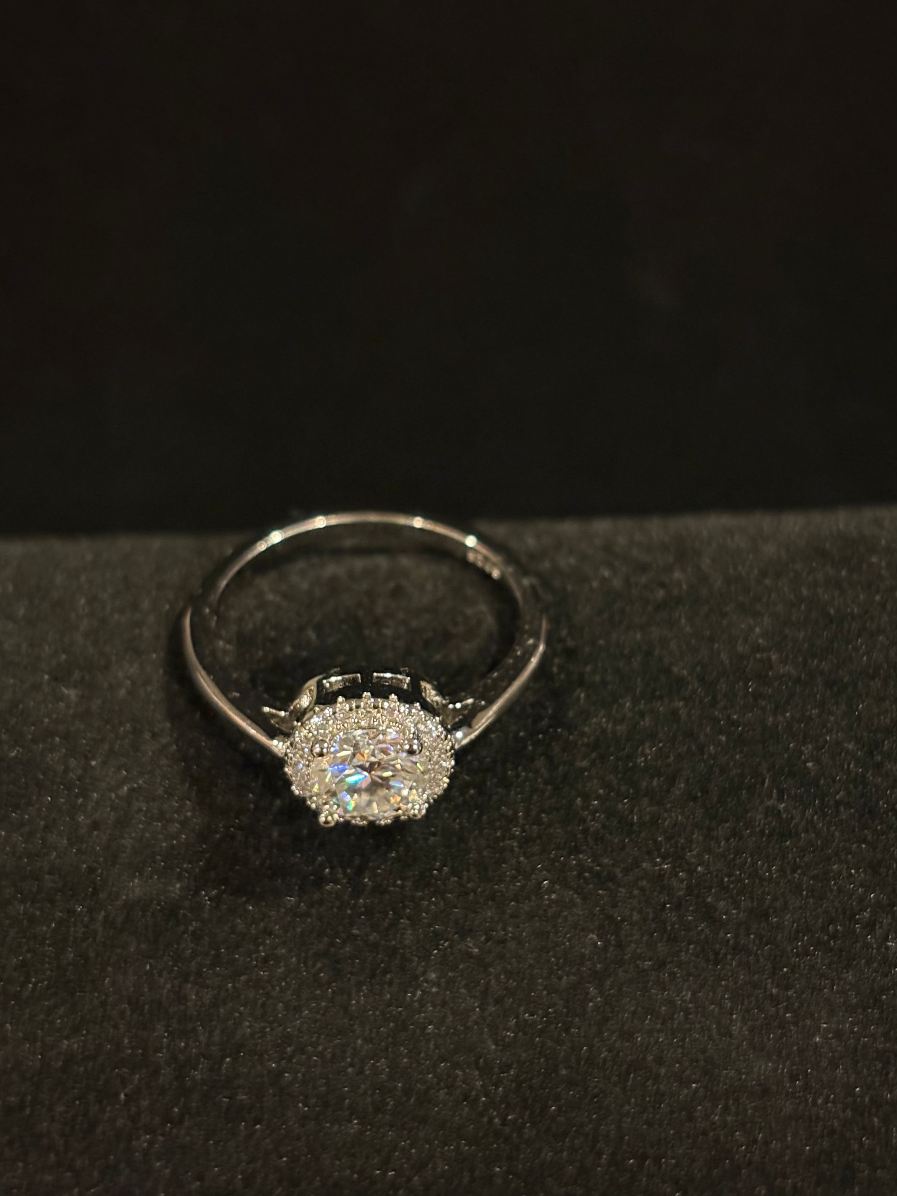 Elegant Halo Moissanite Ring