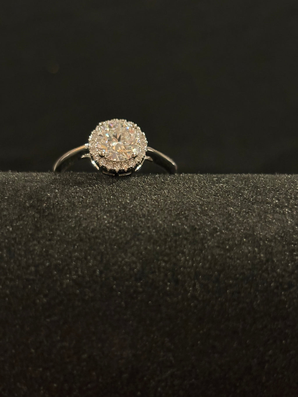 Elegant Halo Moissanite Ring