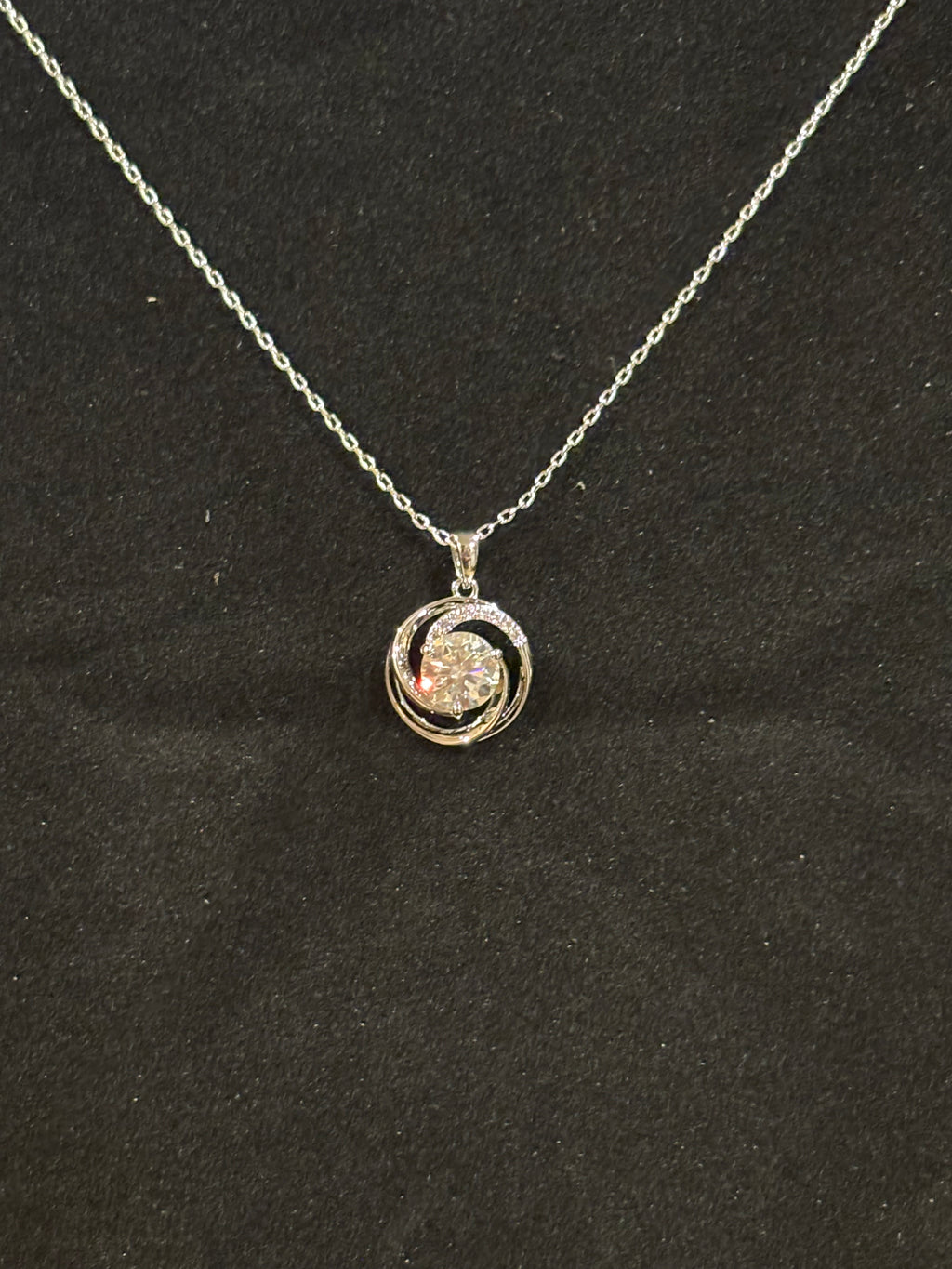 Eternal Swirl Moissanite Necklace