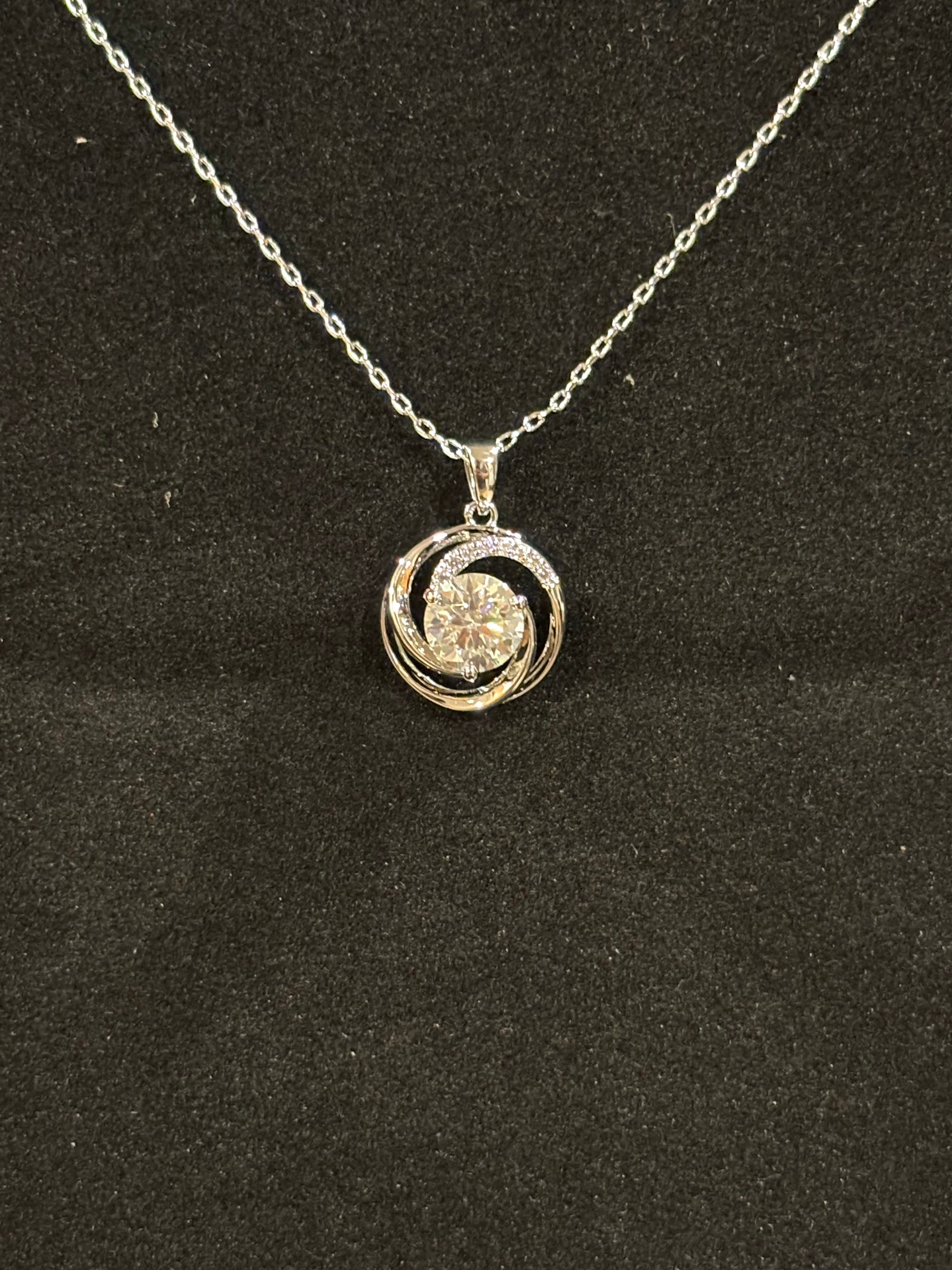 Eternal Swirl Moissanite Necklace
