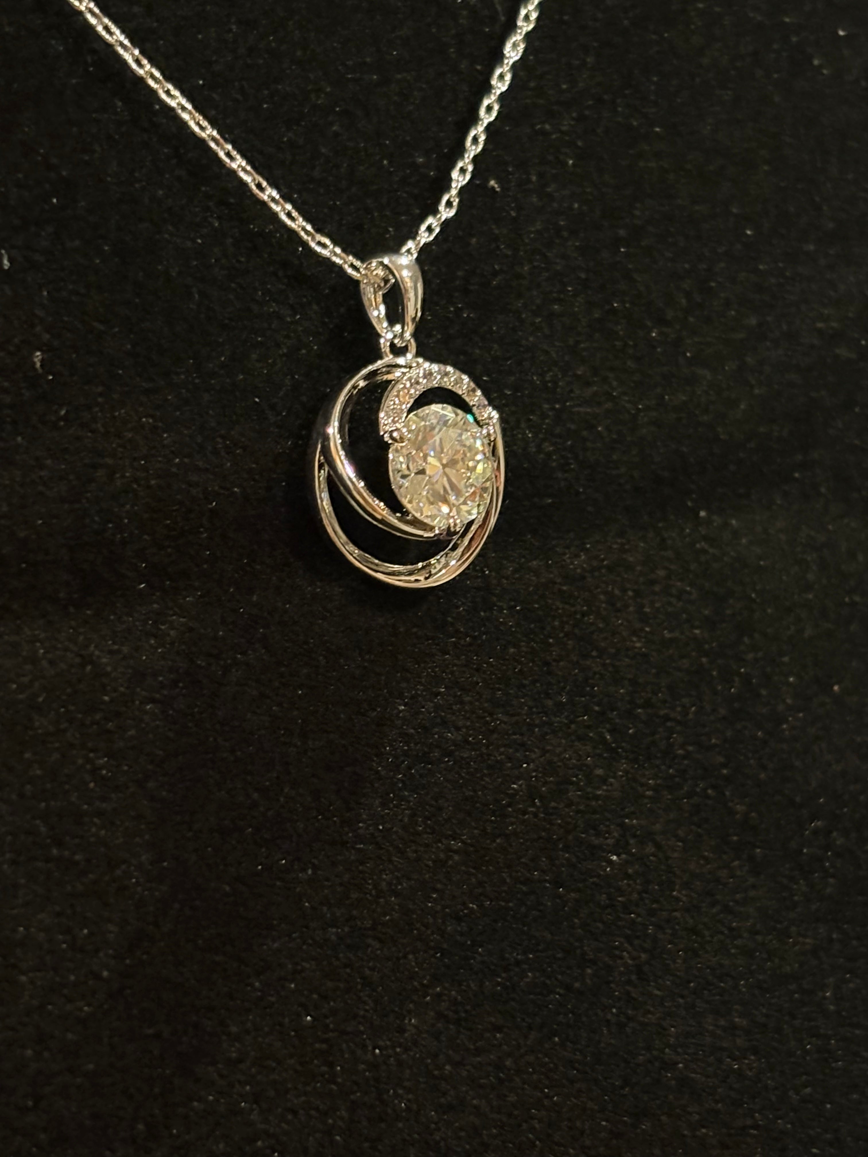 Eternal Swirl Moissanite Necklace