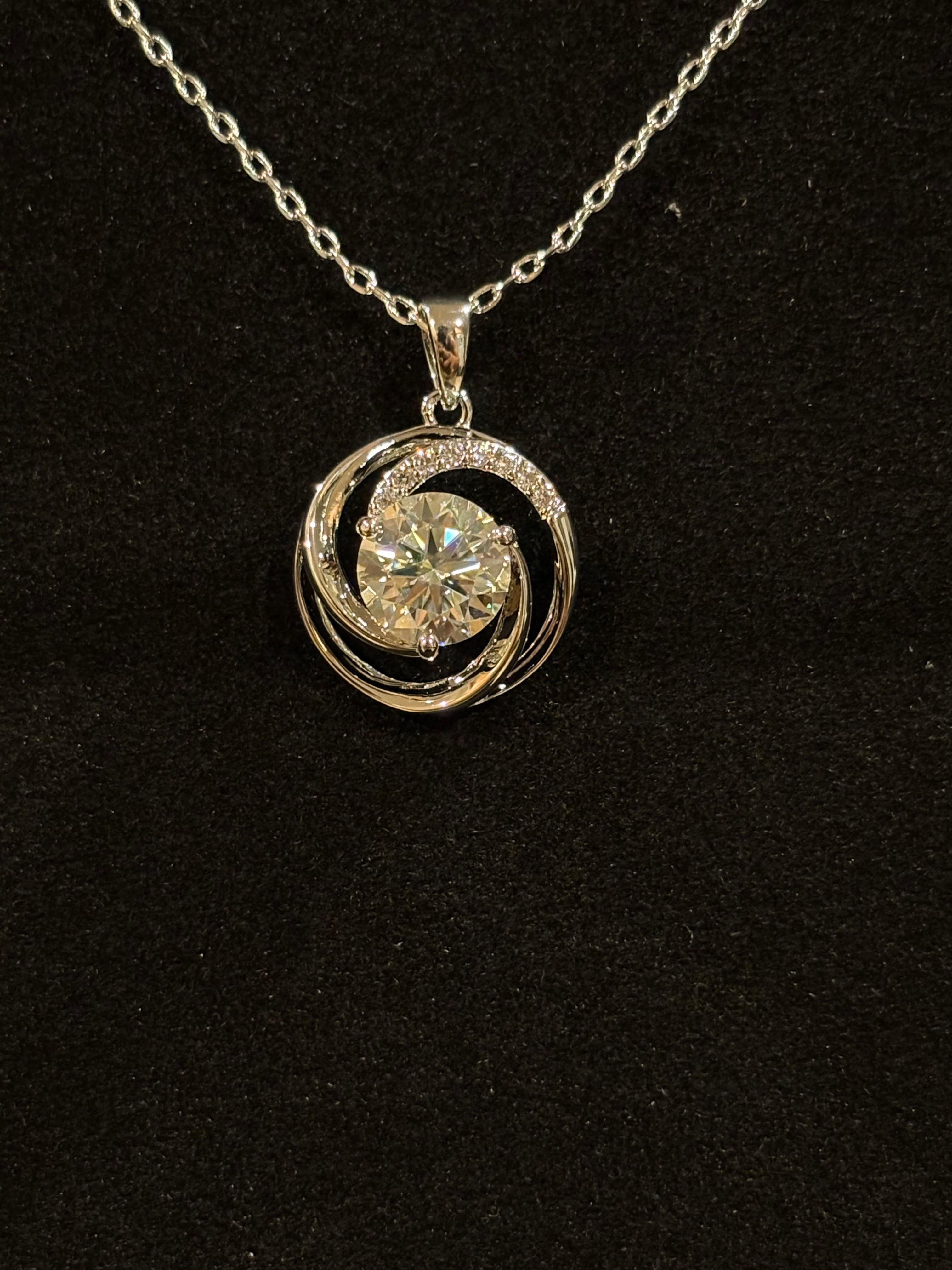 Eternal Swirl Moissanite Necklace