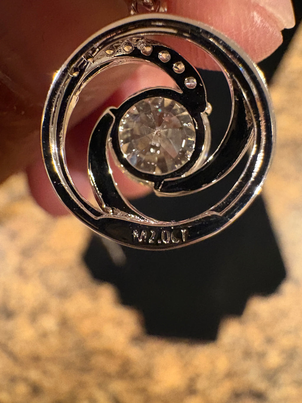 Eternal Swirl Moissanite Necklace