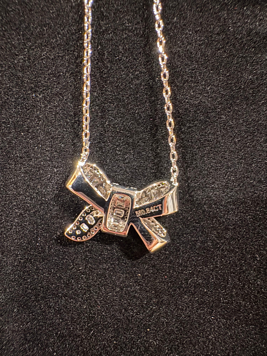 Timeless Bow Moissanite Necklace