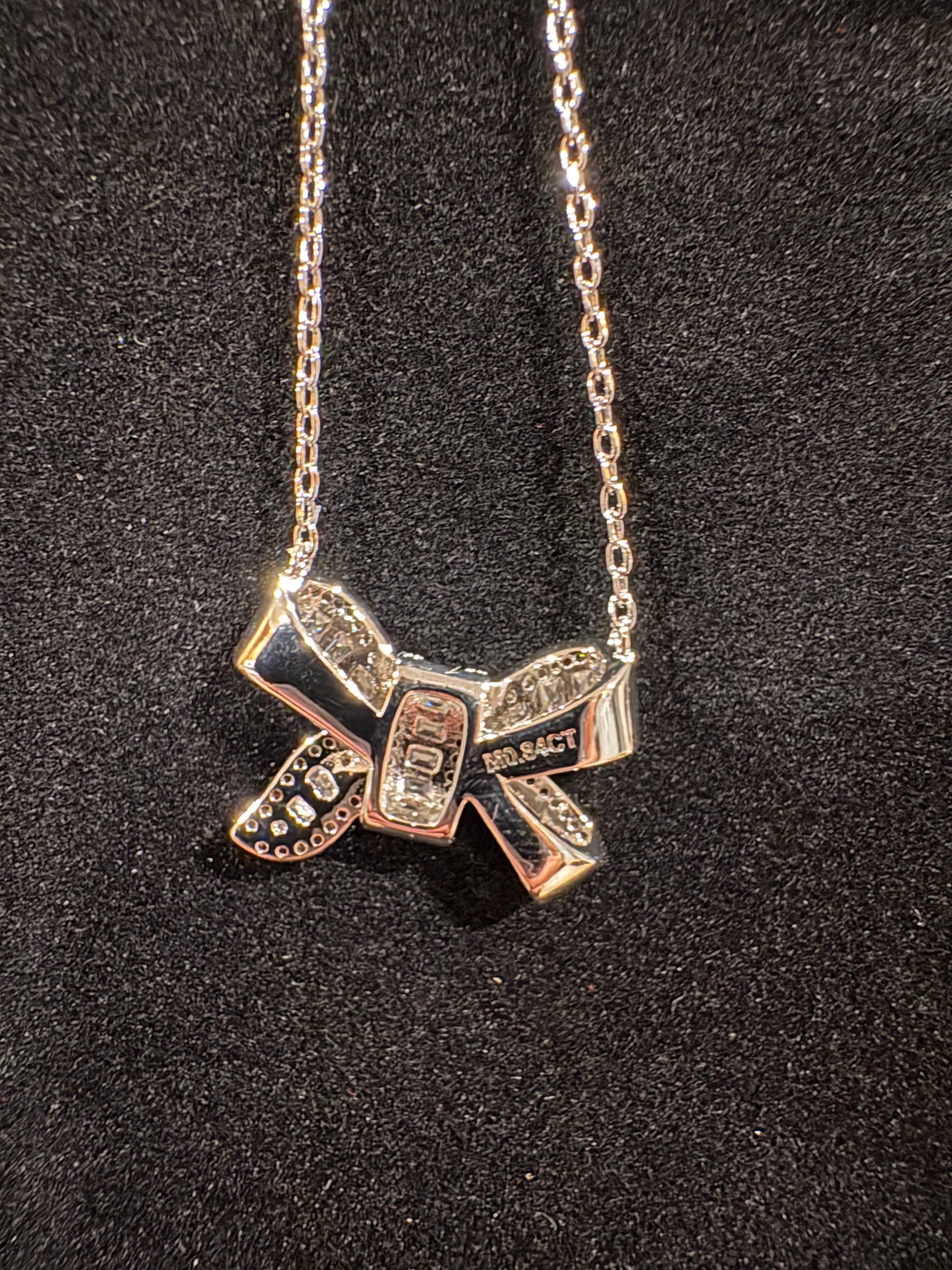 Timeless Bow Moissanite Necklace