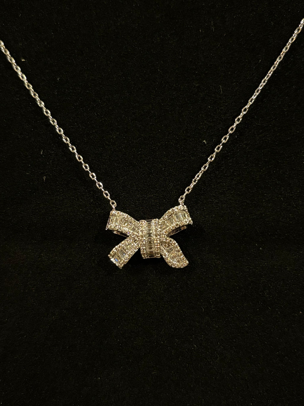 Timeless Bow Moissanite Necklace