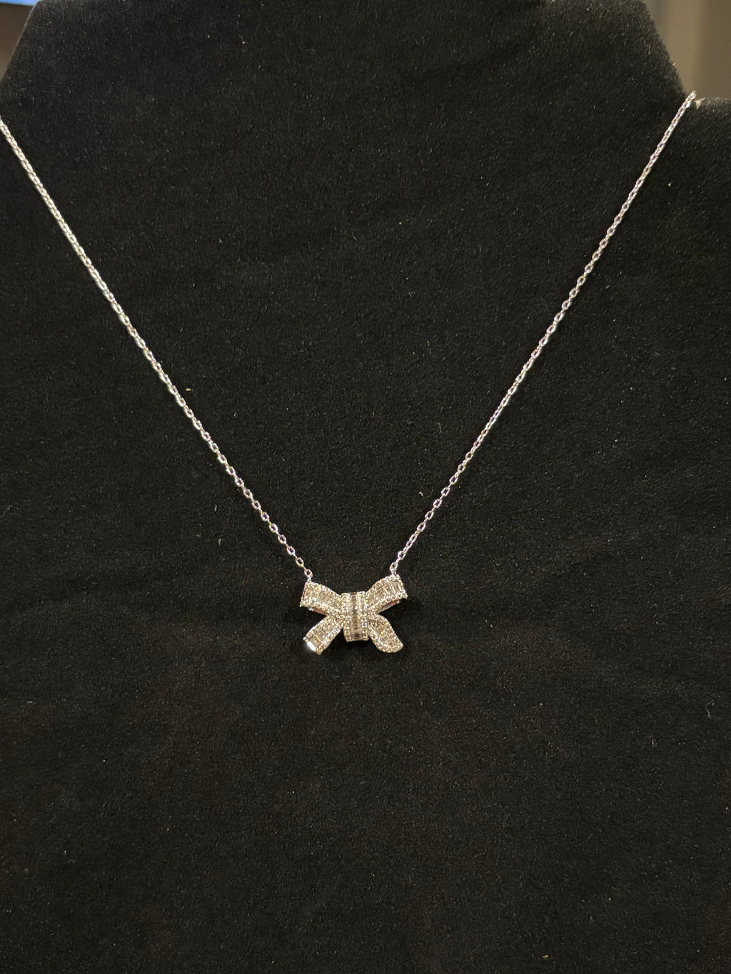 Timeless Bow Moissanite Necklace