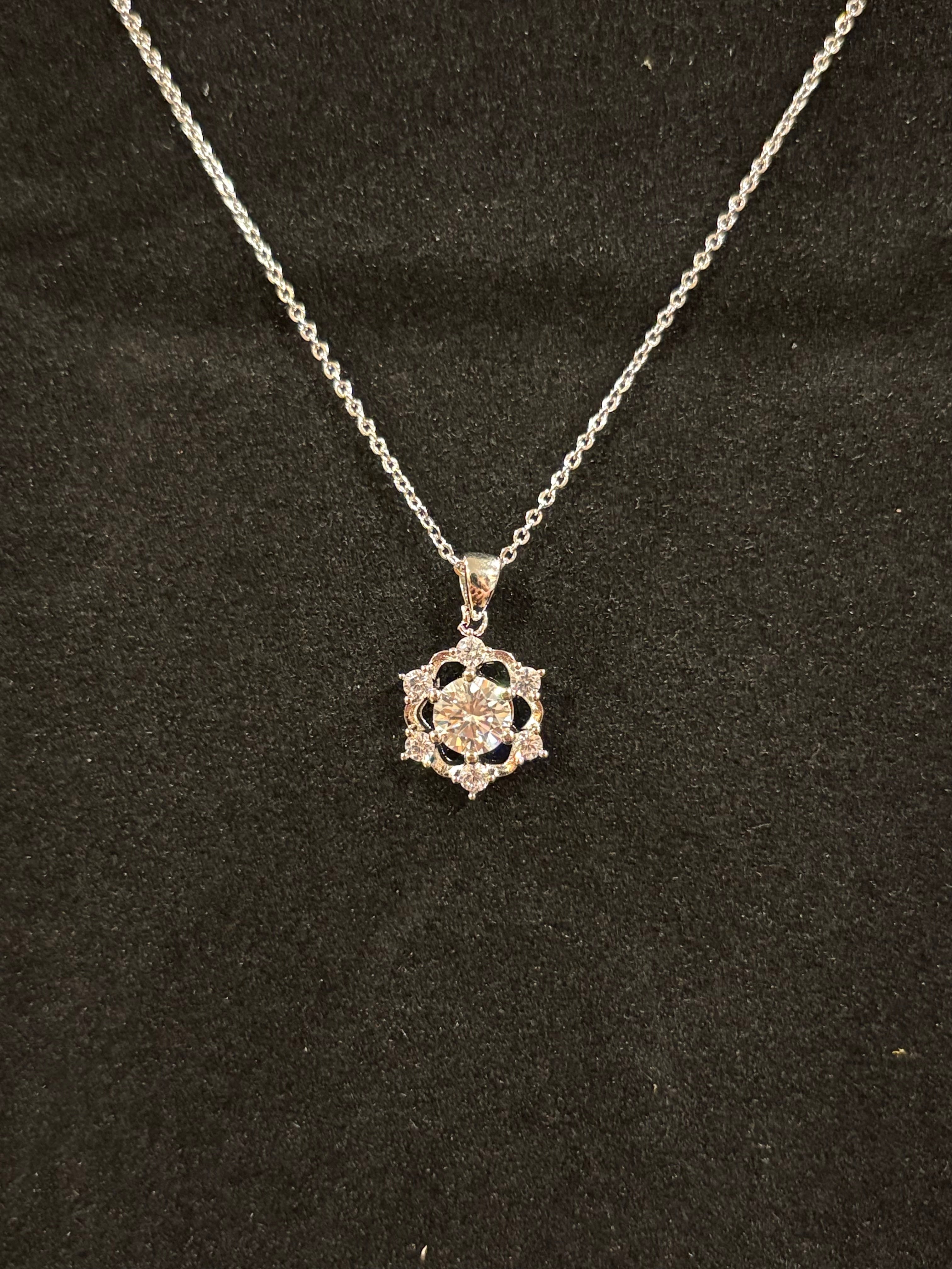 Celestial Bloom Moissanite Necklace