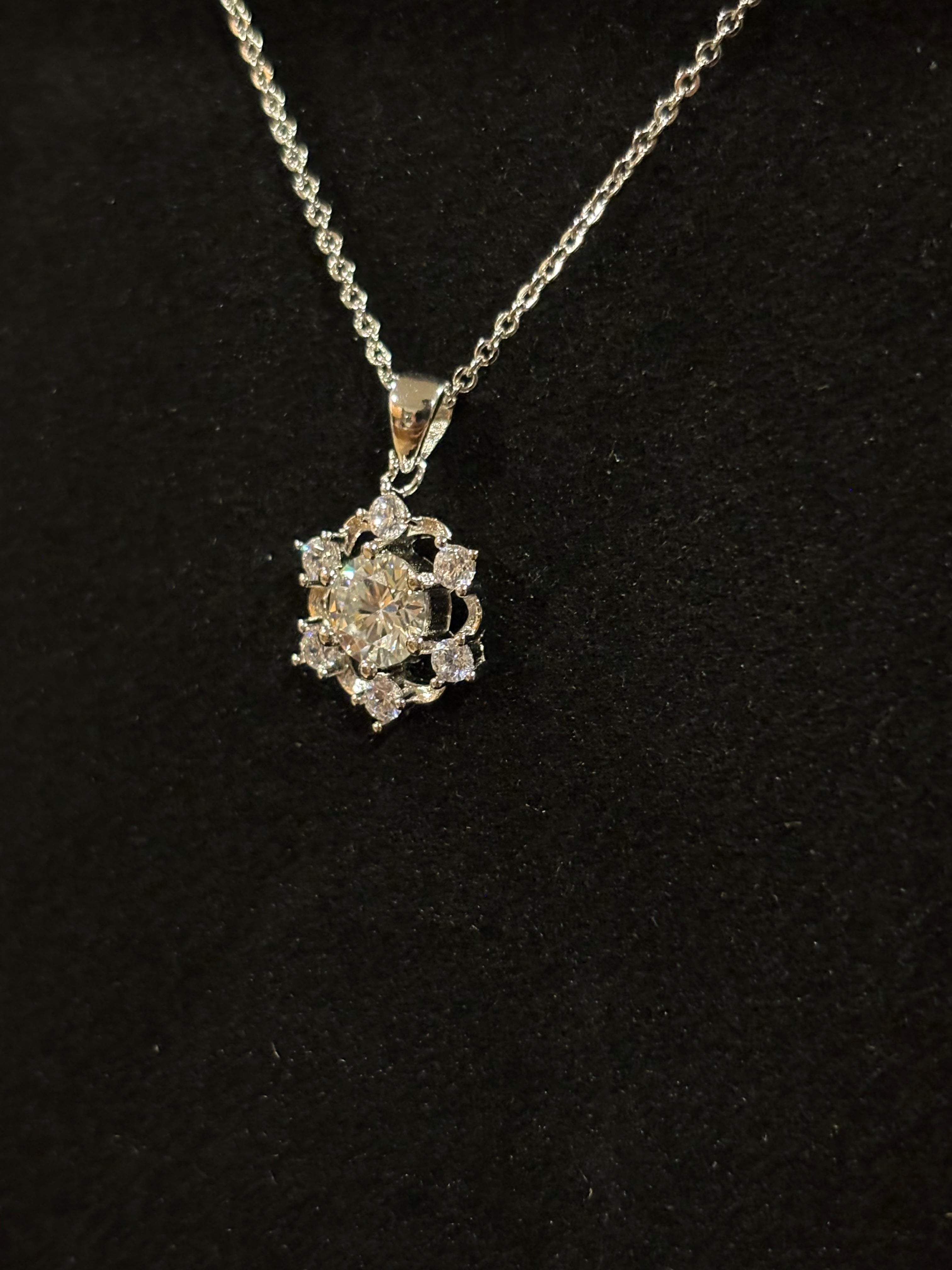 Celestial Bloom Moissanite Necklace