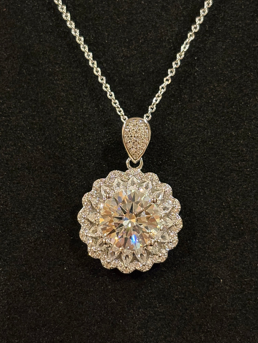 Royal Blossom Moissanite Necklace