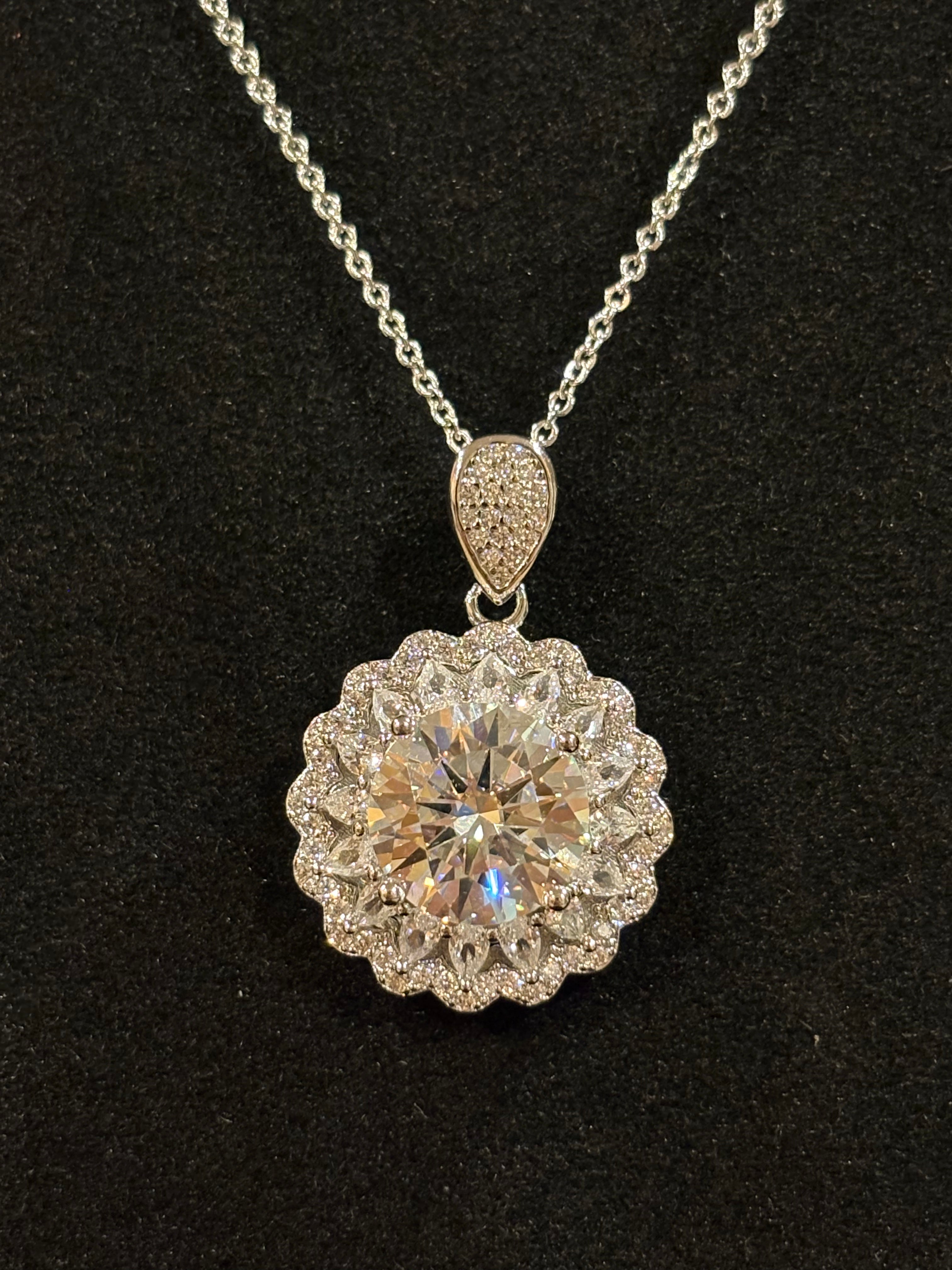 Royal Blossom Moissanite Necklace