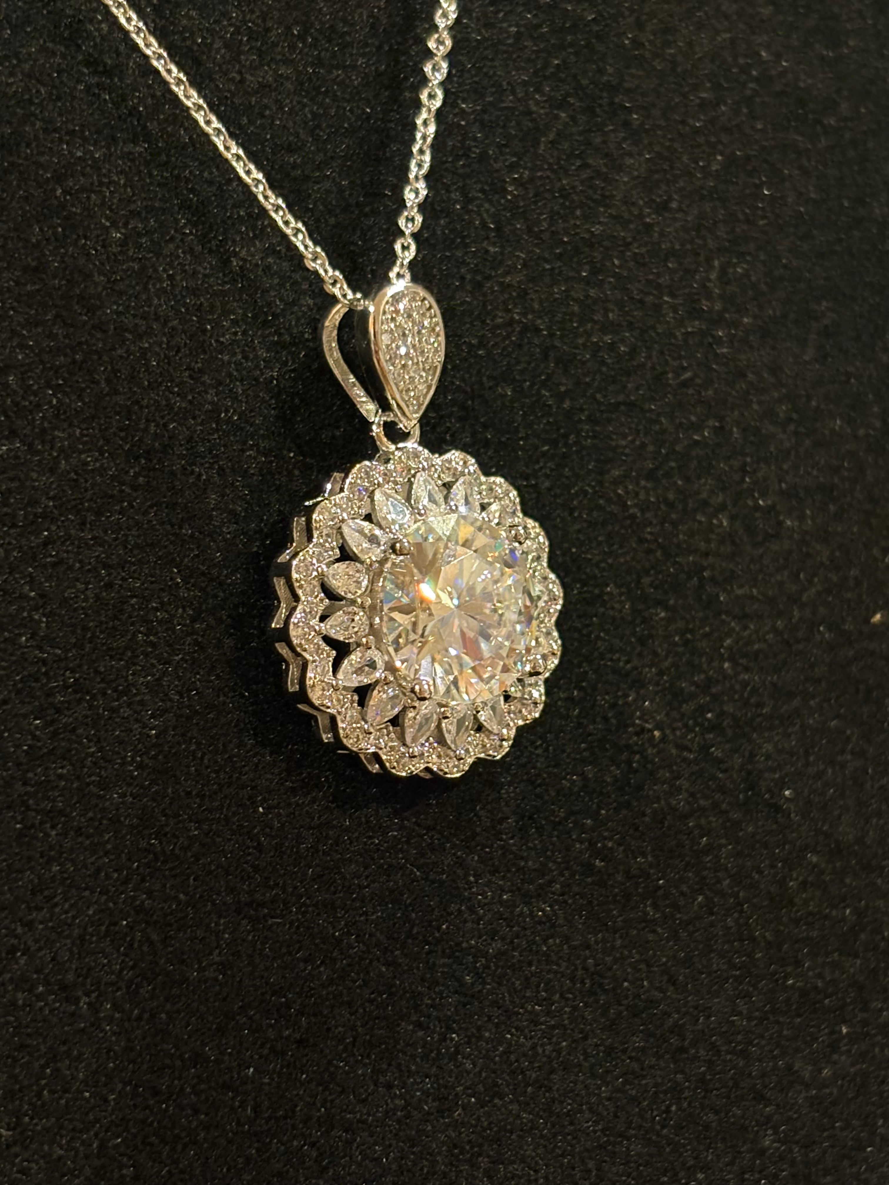 Royal Blossom Moissanite Necklace
