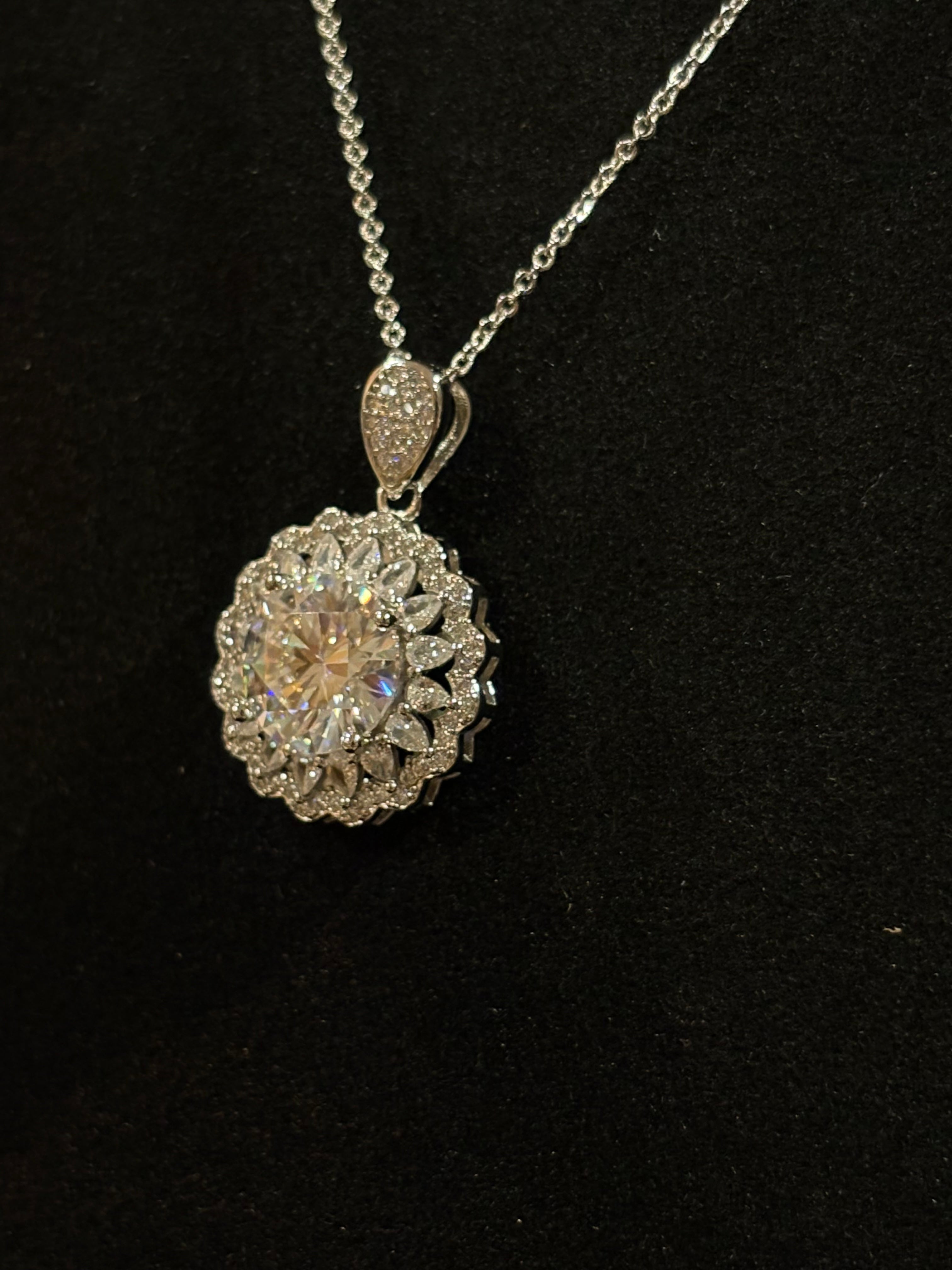 Royal Blossom Moissanite Necklace