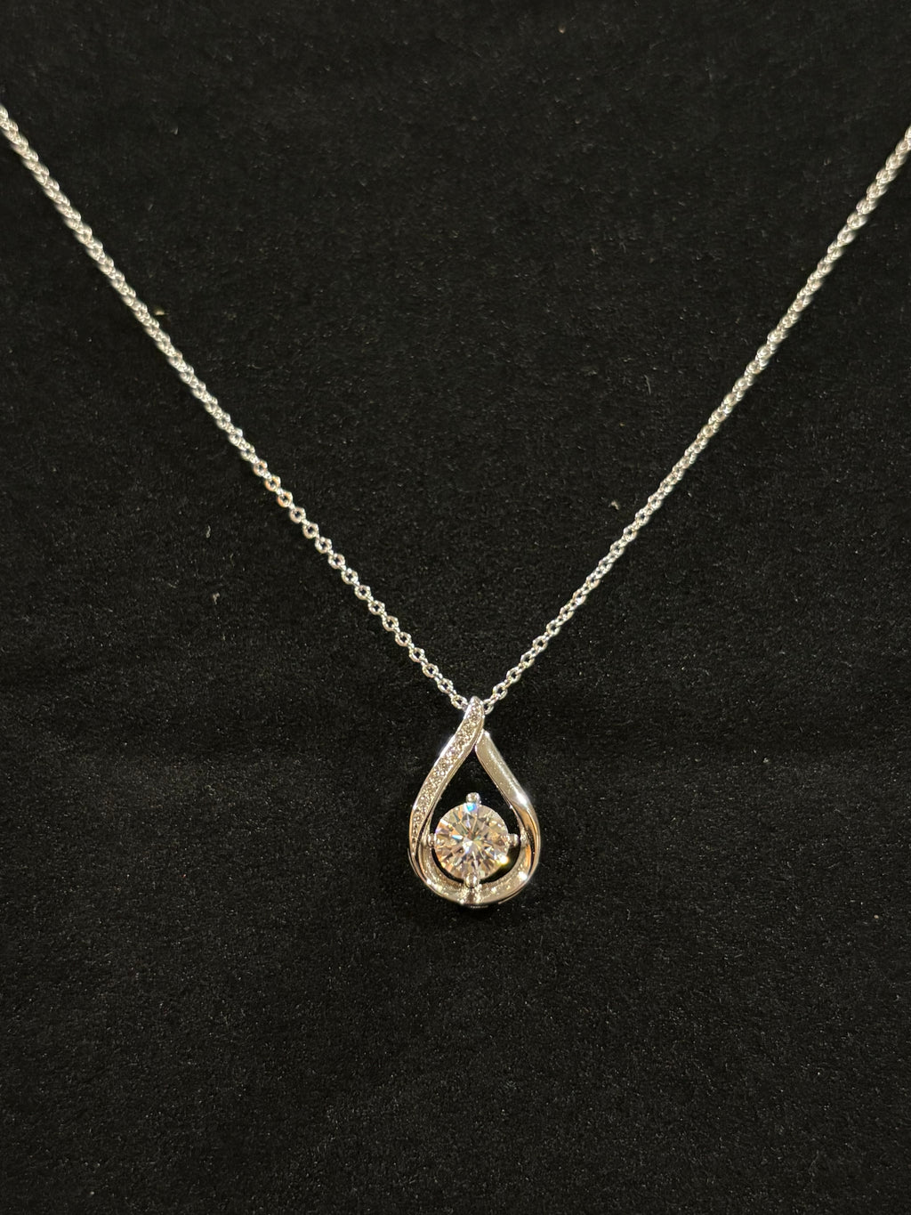 Eternal Teardrop Moissanite Necklace