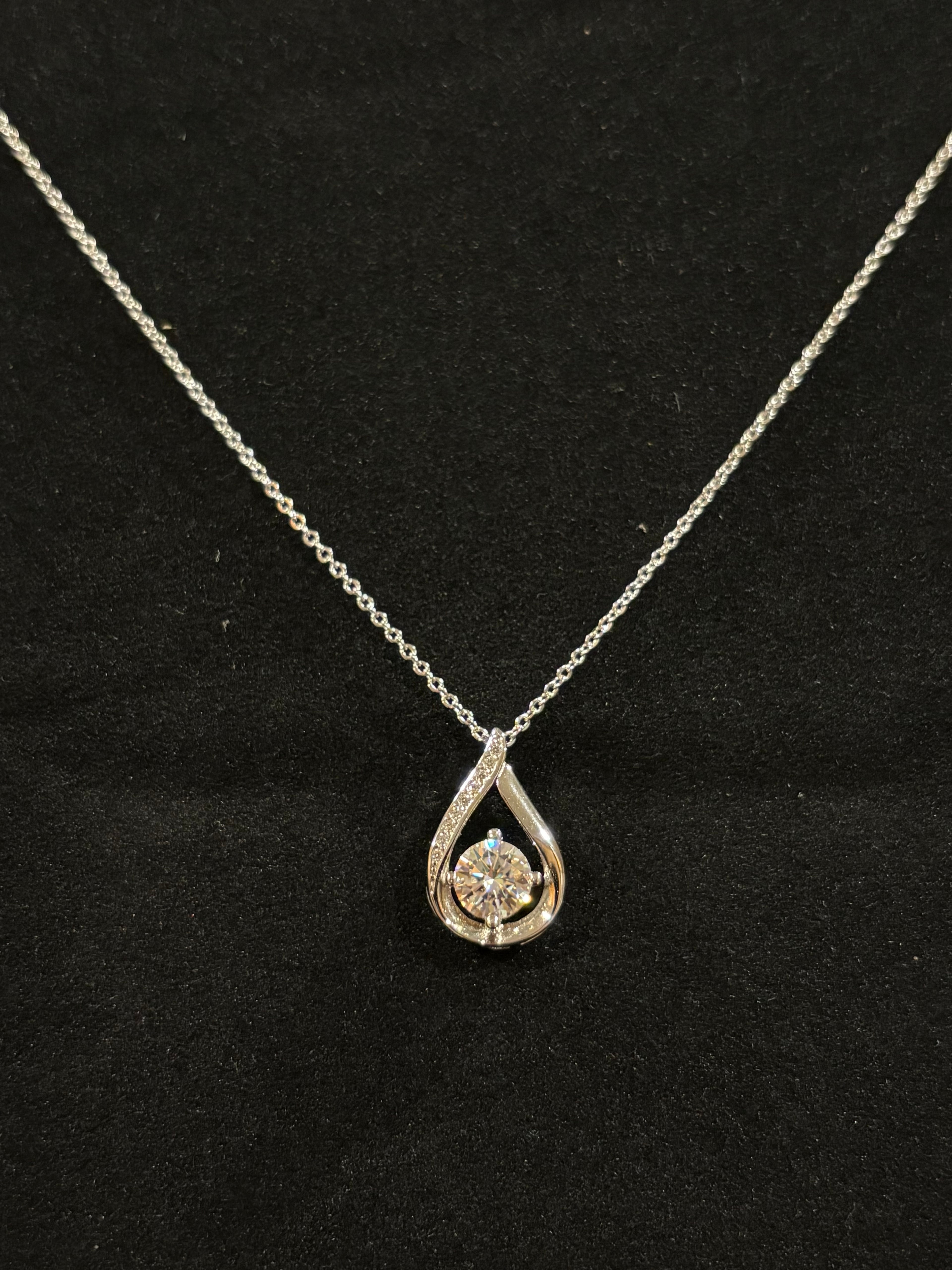 Eternal Teardrop Moissanite Necklace