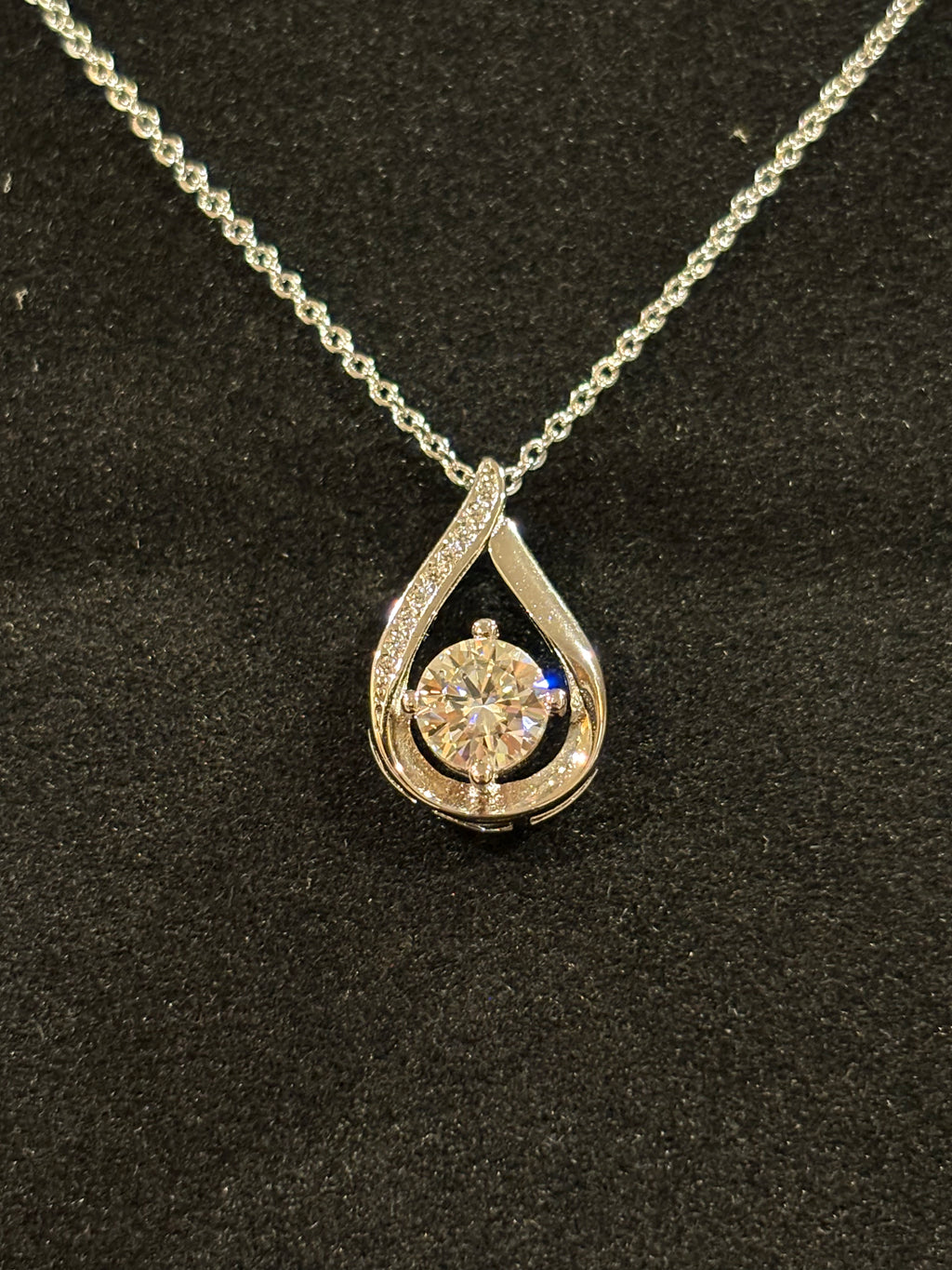 Eternal Teardrop Moissanite Necklace