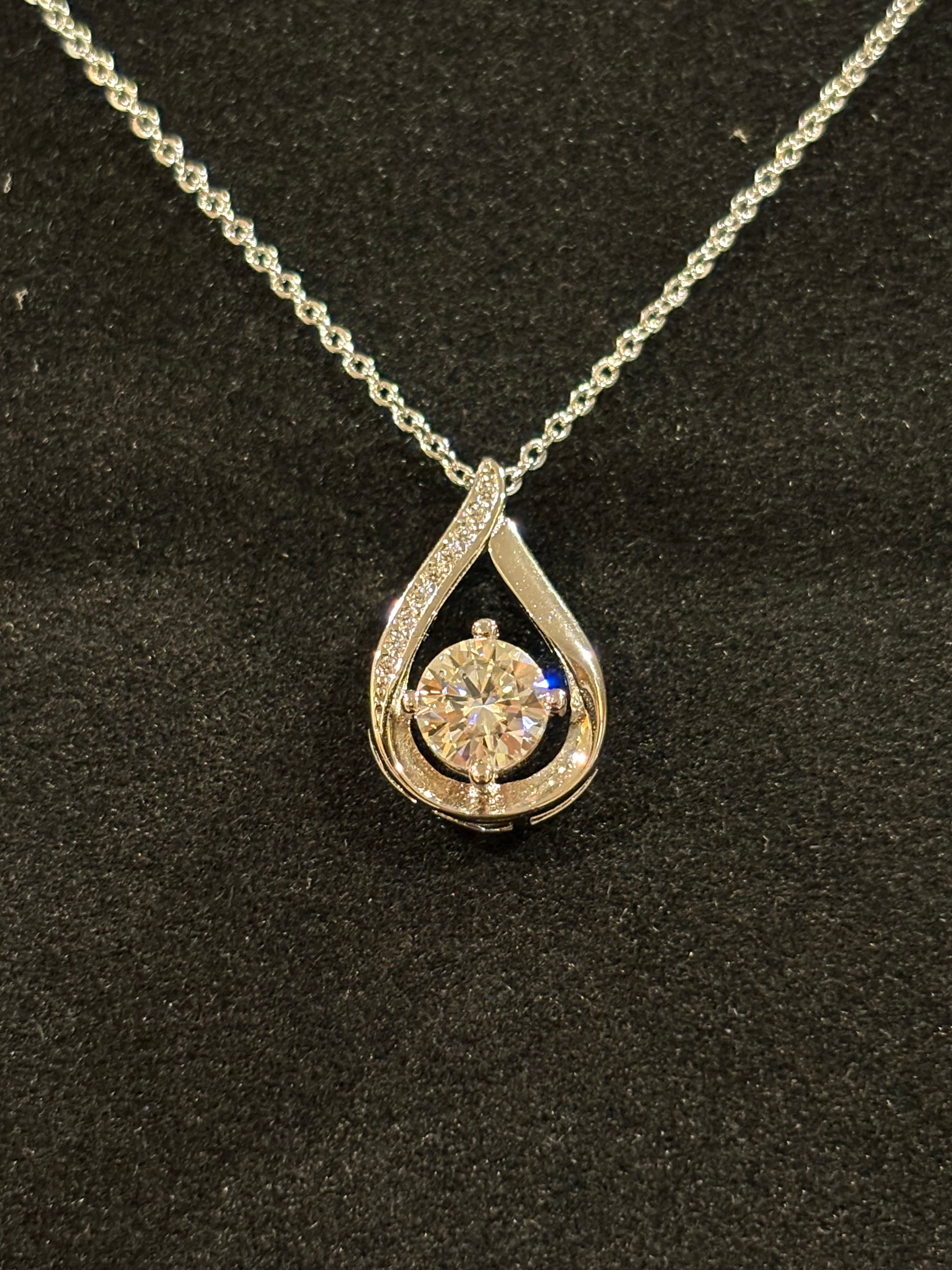 Eternal Teardrop Moissanite Necklace