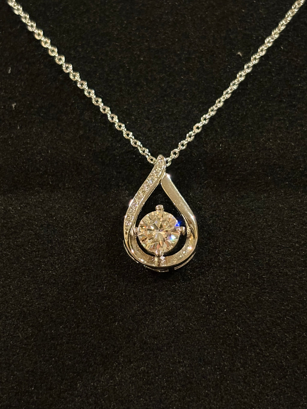 Eternal Teardrop Moissanite Necklace