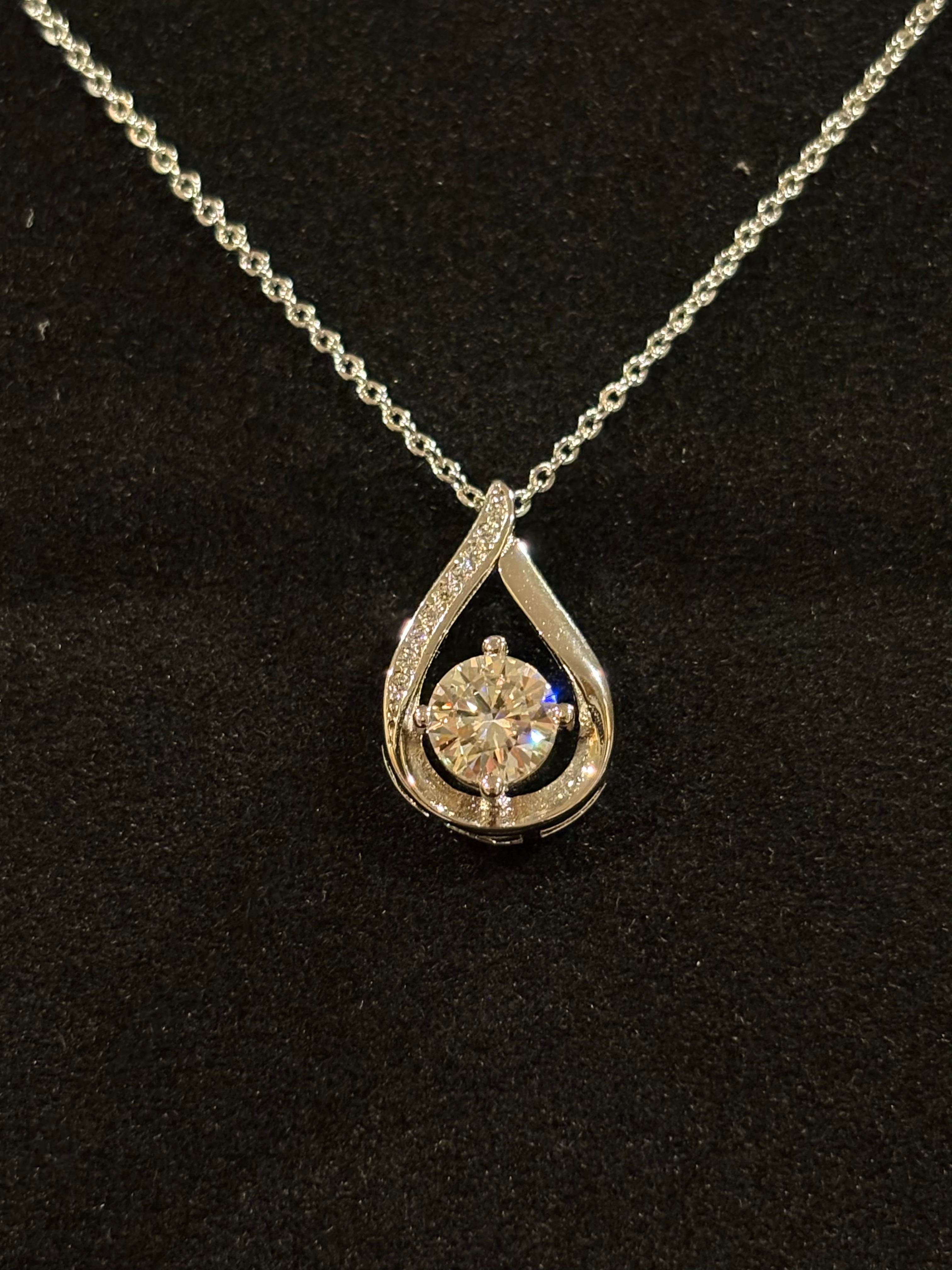 Eternal Teardrop Moissanite Necklace