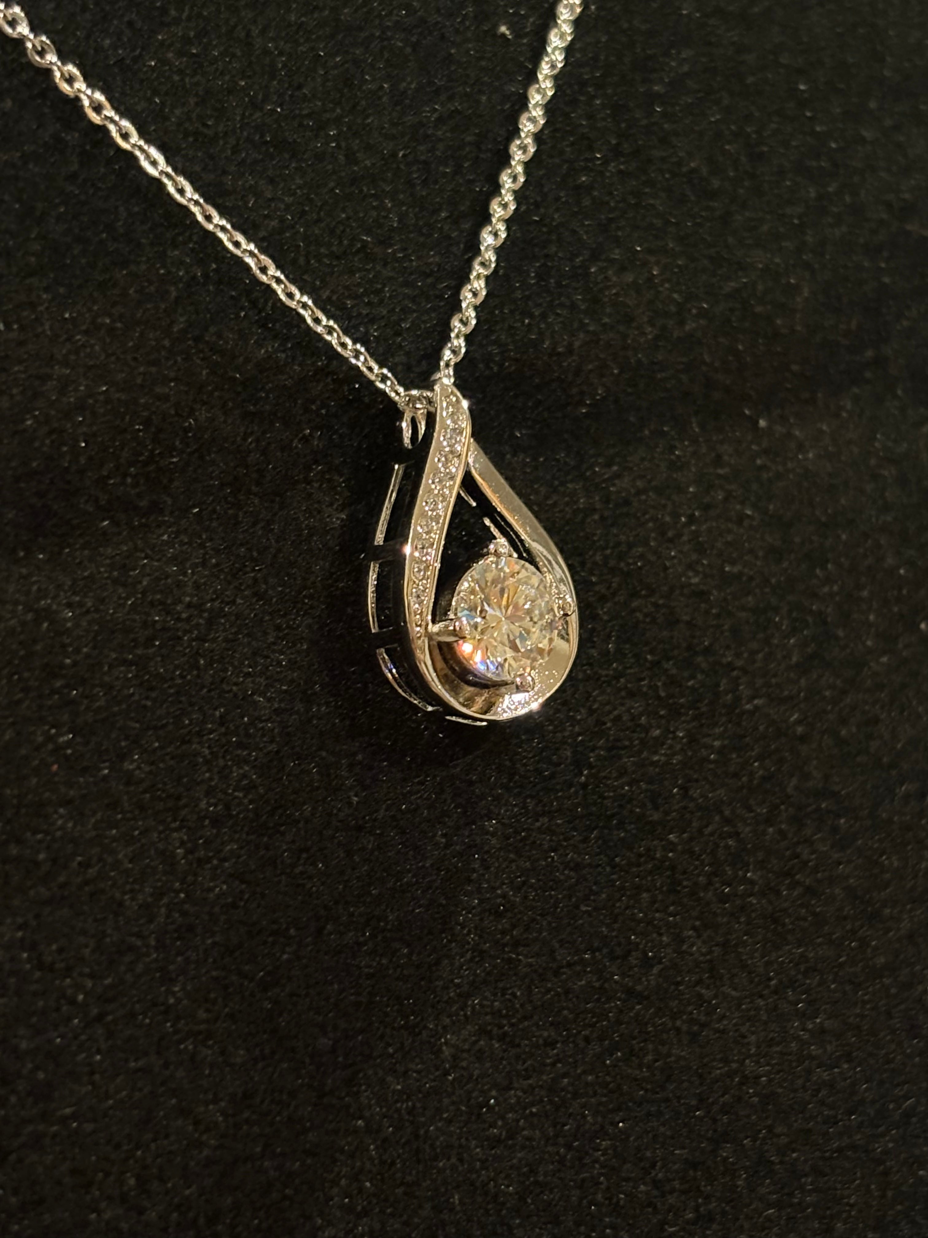 Eternal Teardrop Moissanite Necklace