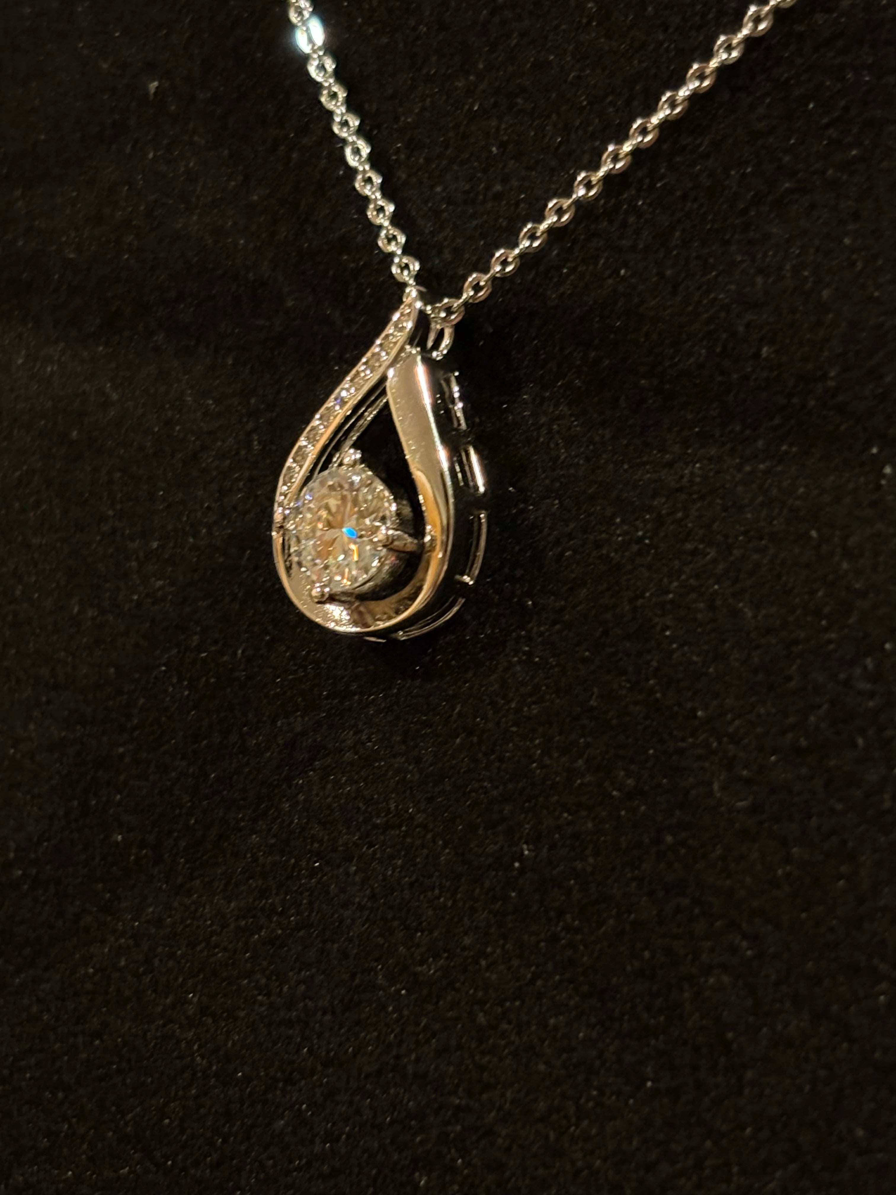 Eternal Teardrop Moissanite Necklace