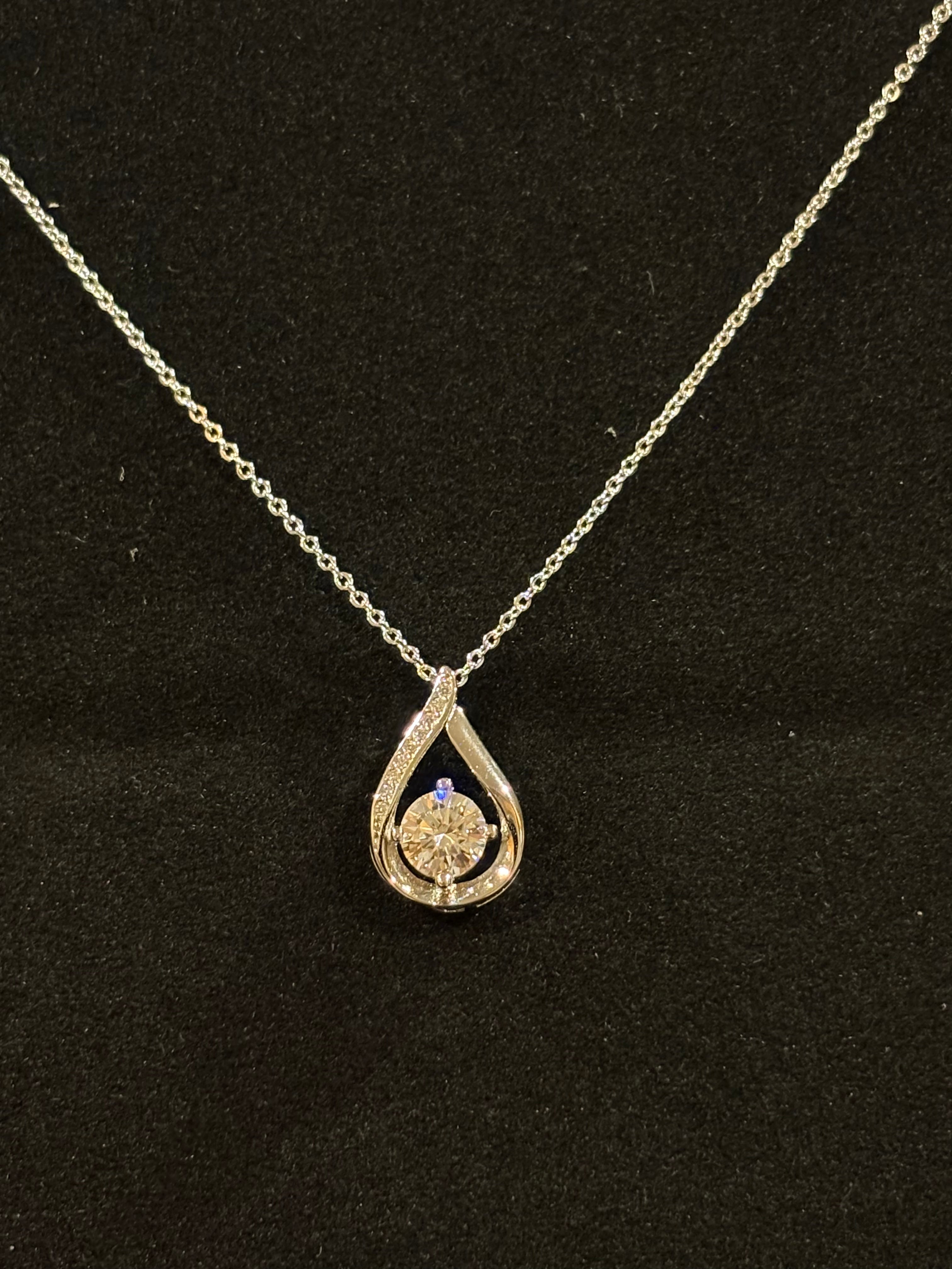 Eternal Teardrop Moissanite Necklace