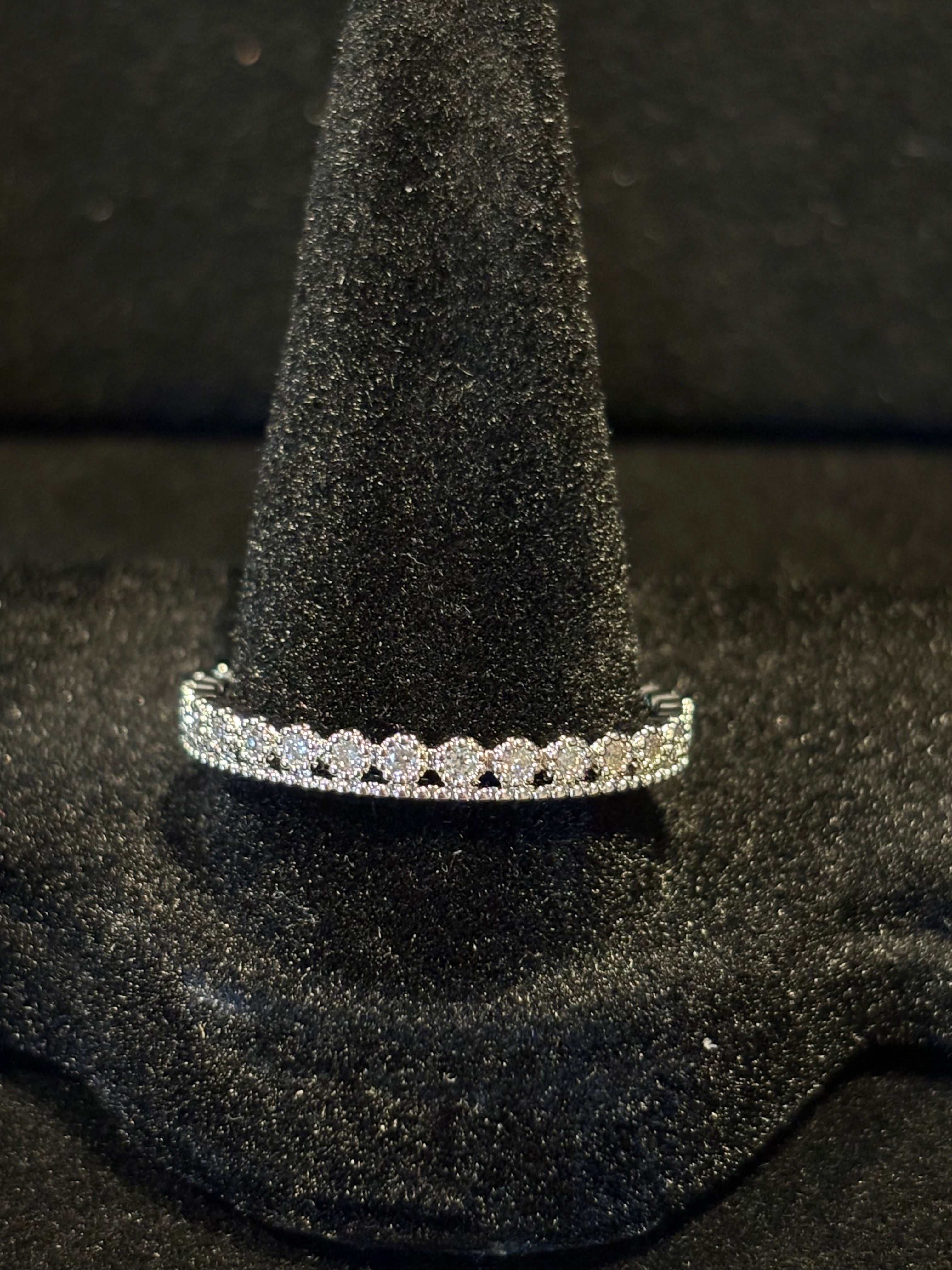 Elegant Stainless Steel Eternity Ring – Size 11