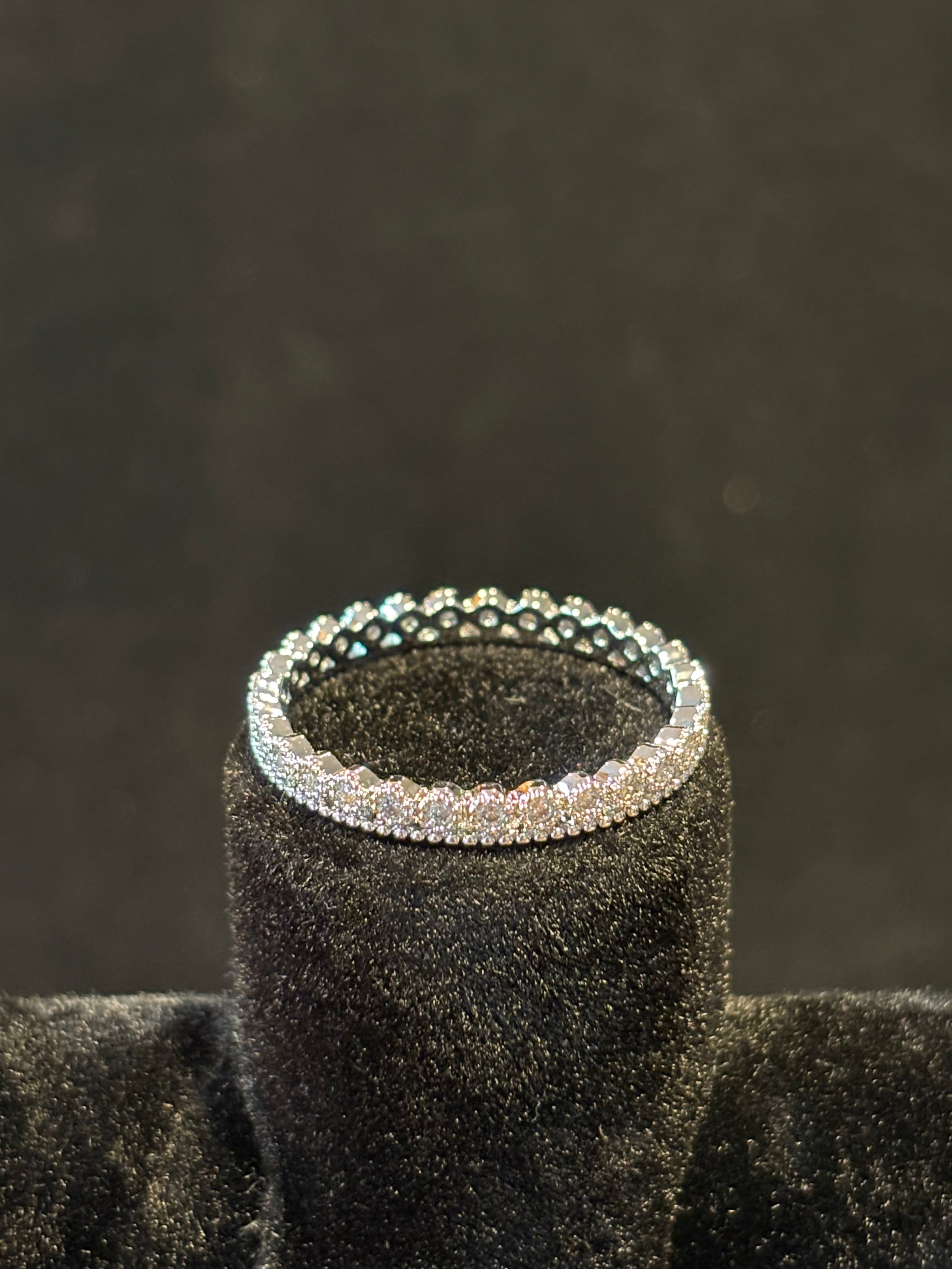 Elegant Stainless Steel Eternity Ring – Size 11